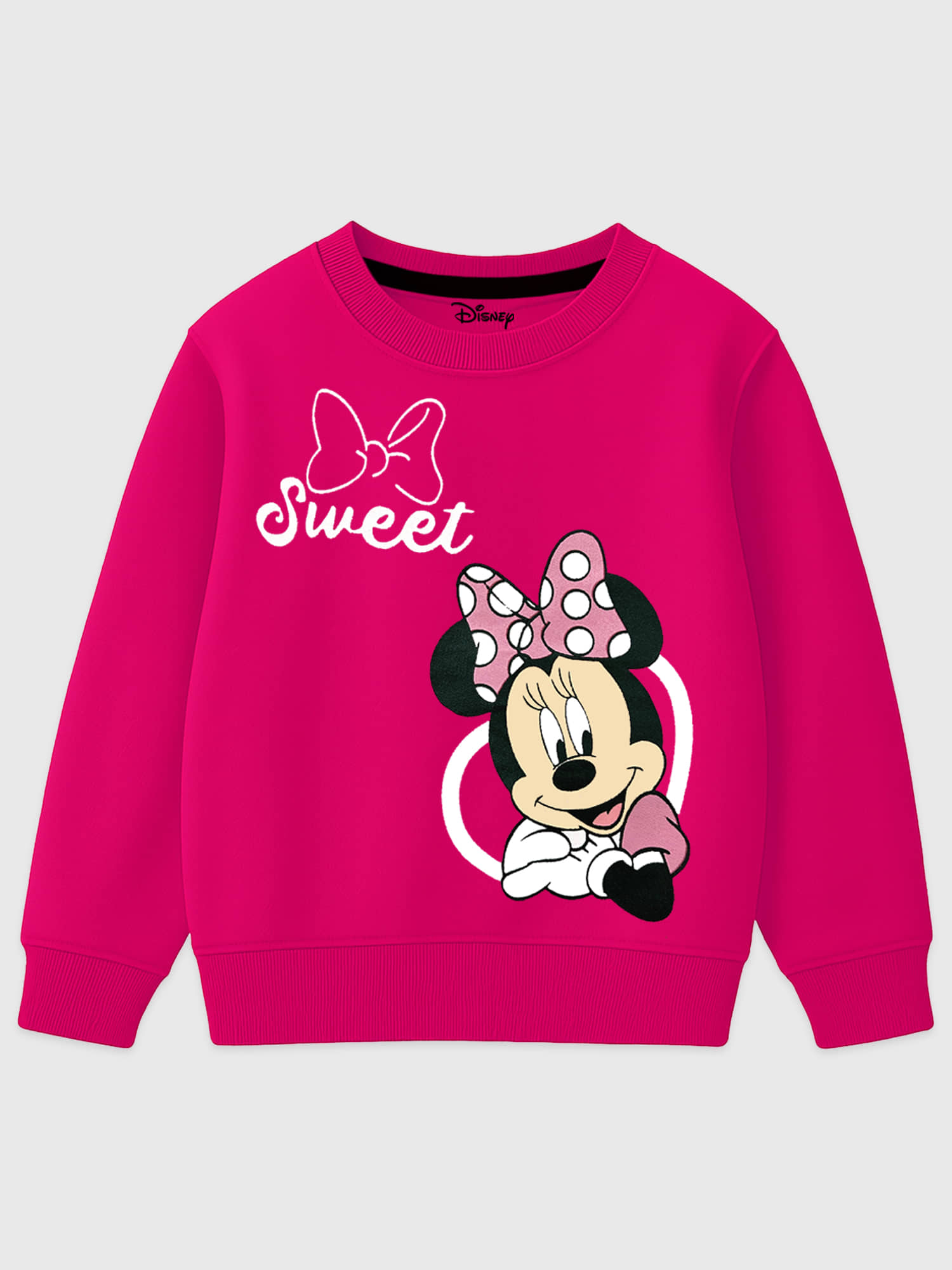 Kuchipoo Pack of 1 Girls Fleece Sweatshirt ( Deep Pink )