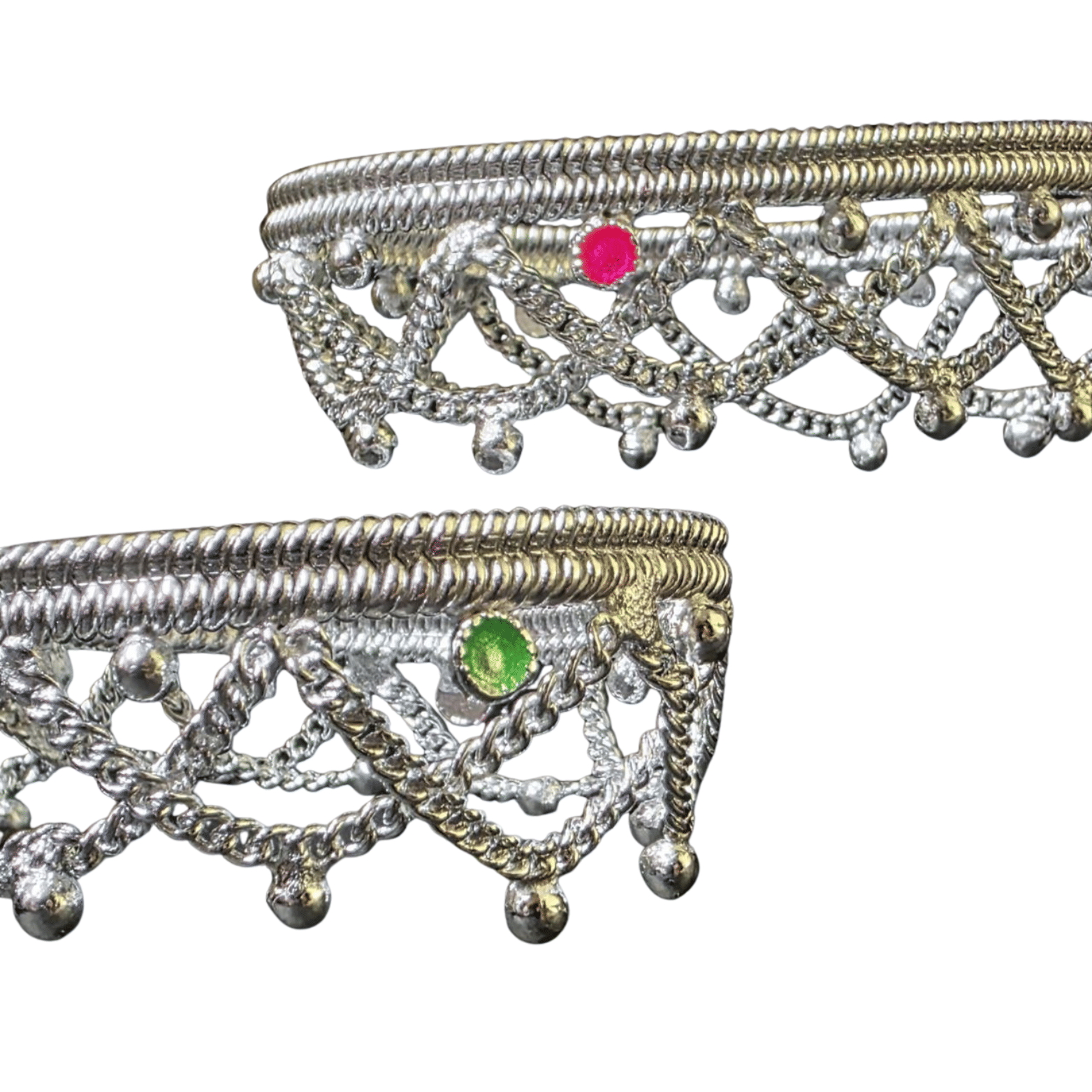     			METTI MOHAN TRADERS Silver Anklets ( Pack of 2 )