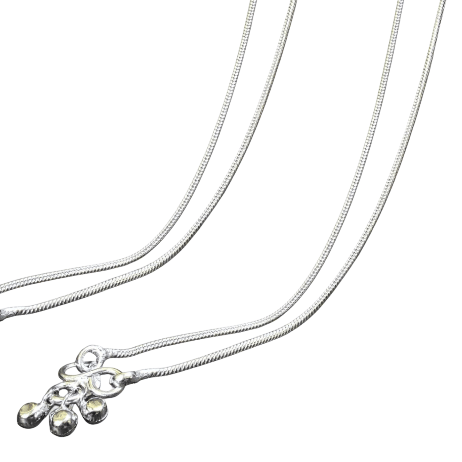 METTI MOHAN TRADERS Silver Anklets ( Pack of 2 ) METTI MOHAN TRADERS Silver Anklets ( Pack of 2 )