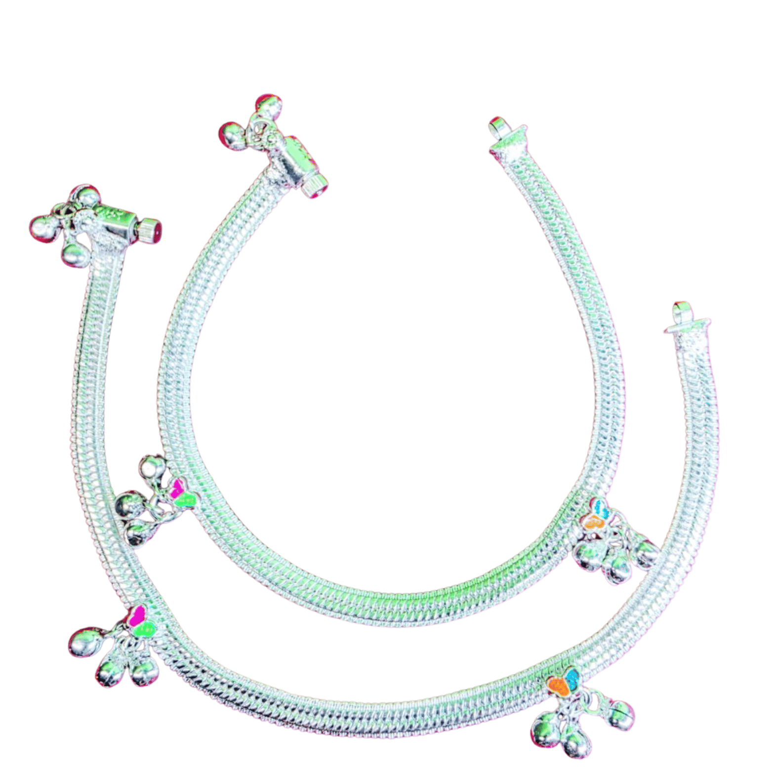     			METTI MOHAN TRADERS Silver Anklets ( Pack of 2 )