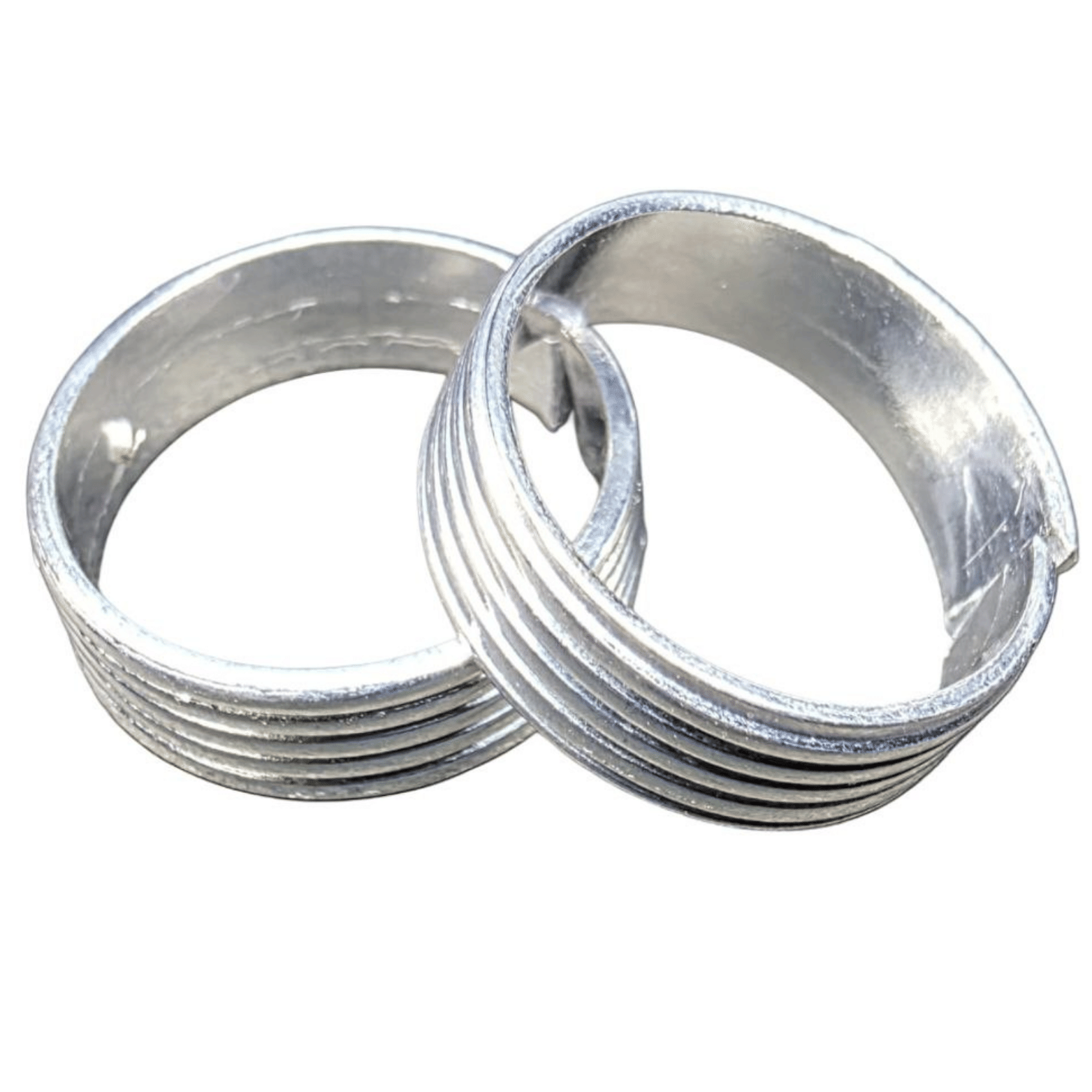     			METTI MOHAN TRADERS Silver Toe Rings ( Pack of 2 )