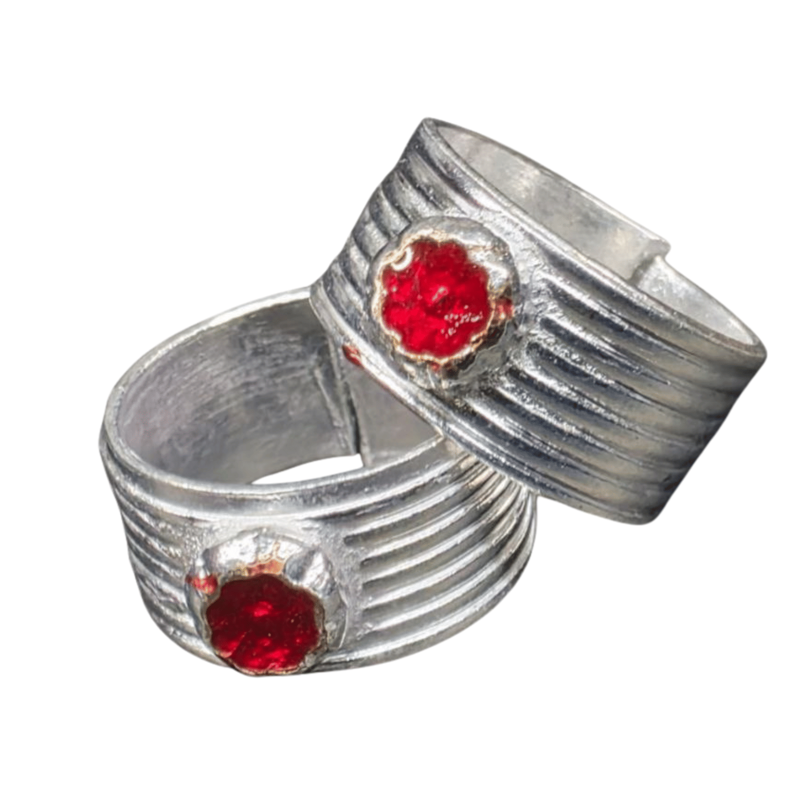     			METTI MOHAN TRADERS Silver Toe Rings ( Pack of 2 )