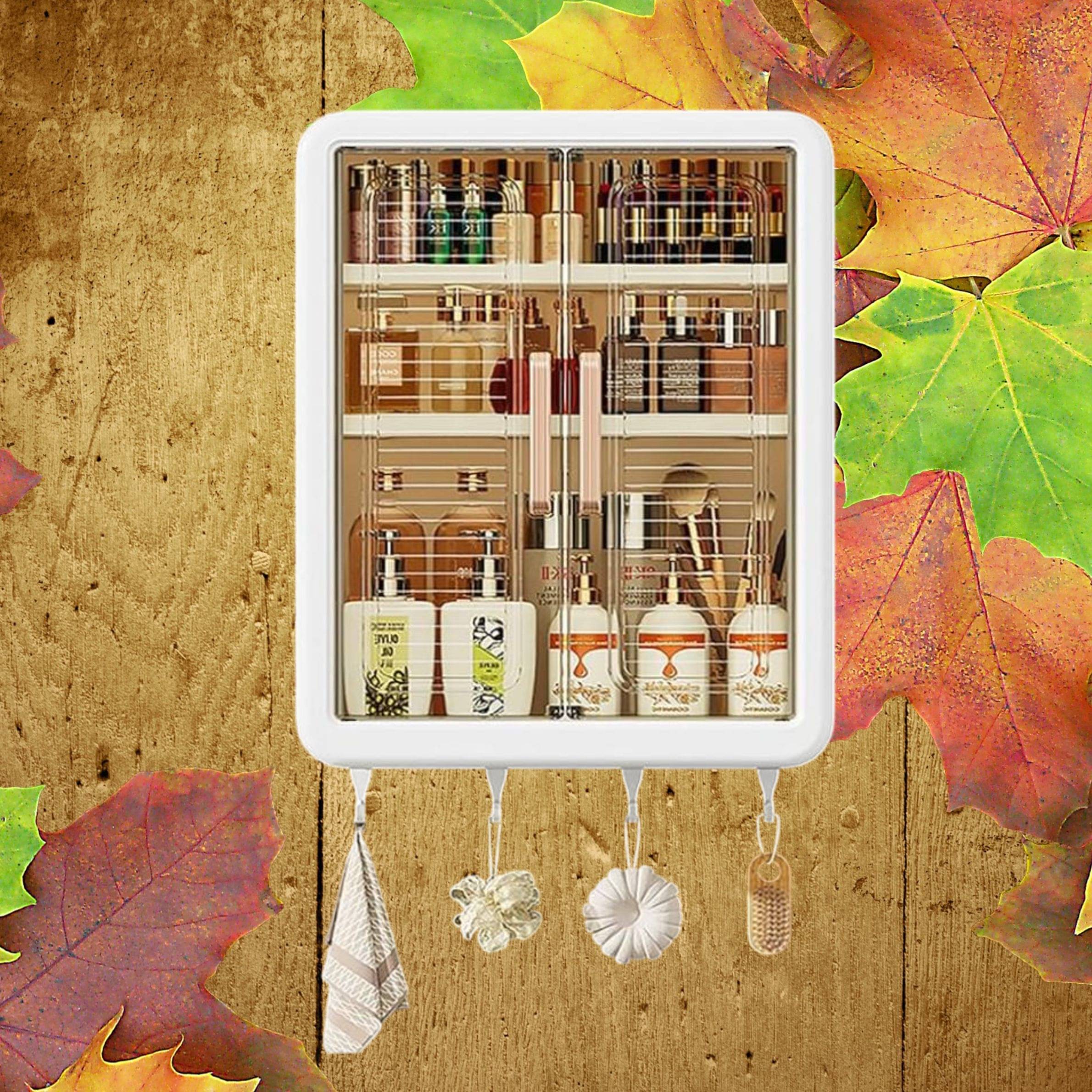     			Make Up Organizer Wall Mounted Waterproof Storage Box for Kitchen Home Decor| Bath | Bath Caddies & Storage| Bath Caddies & Storage| Bath Caddies & Storage|1 Shower Organizer