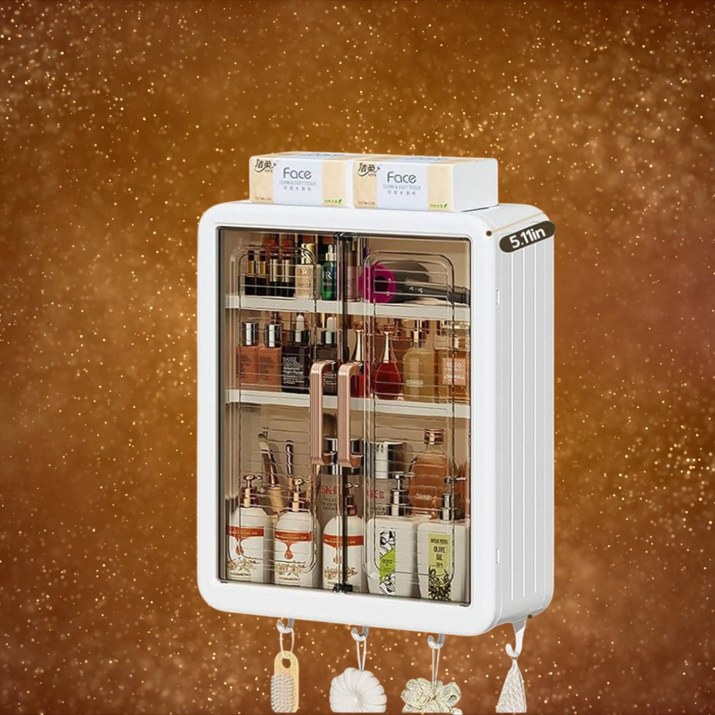     			Make Up Organizer Wall Mounted Waterproof Storage Box for Kitchen Home Decor| Bath | Bath Caddies & Storage| Bath Caddies & Storage| Bath Caddies & Storage|1 Shower Organizer