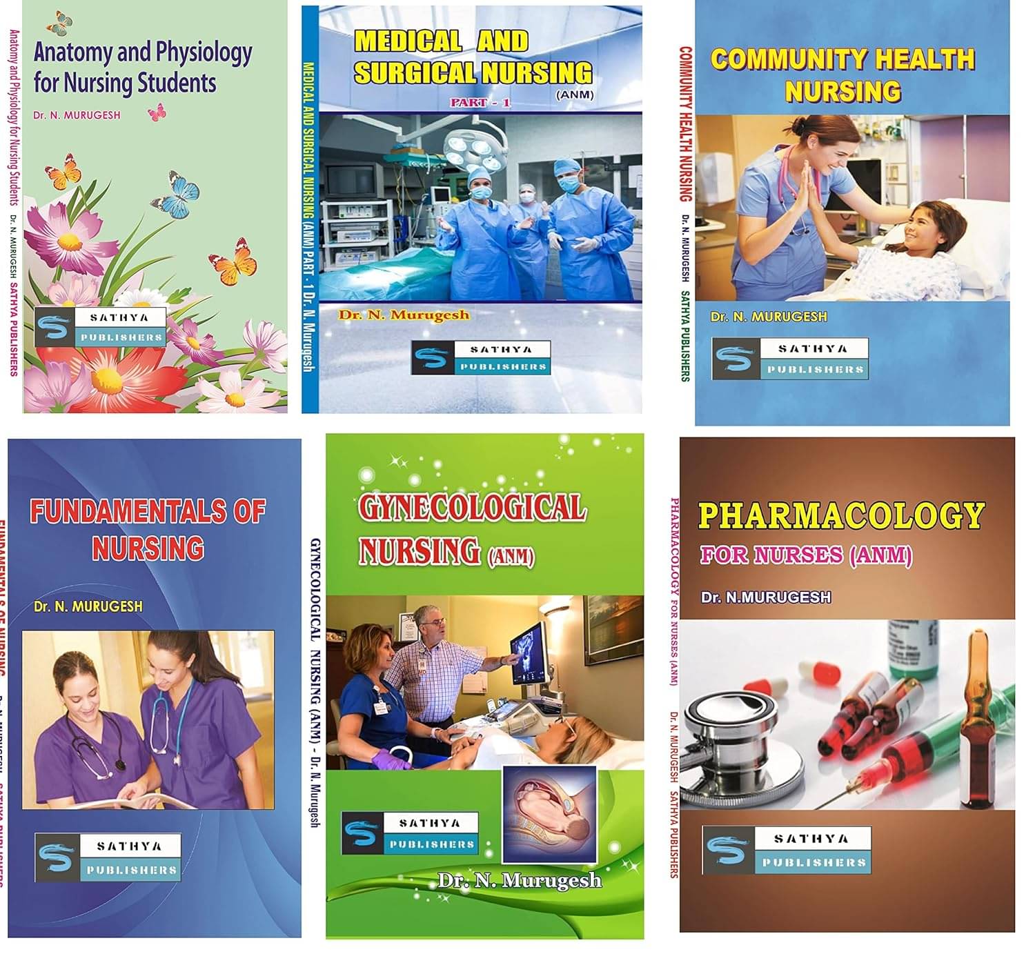     			NURSING ANM BOOKS (Set  Of 6 Books)