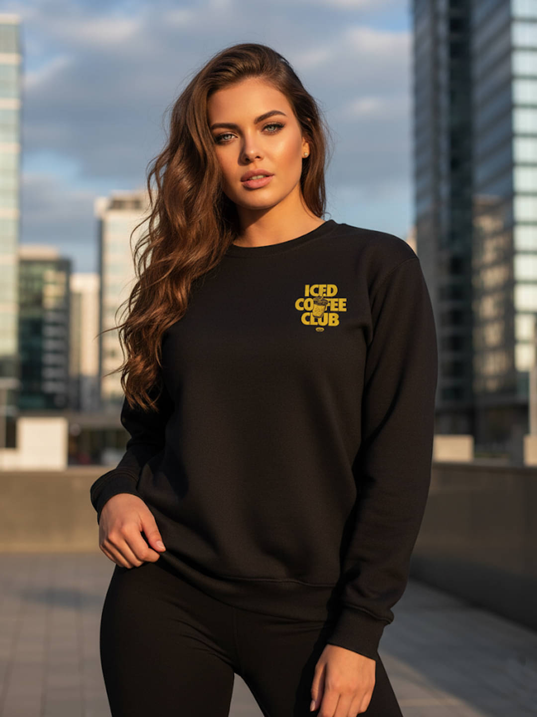 OBAAN Women's Fleece Round Neck Sweatshirt ( Black ) OBAAN Women's Fleece Round Neck Sweatshirt ( Black )