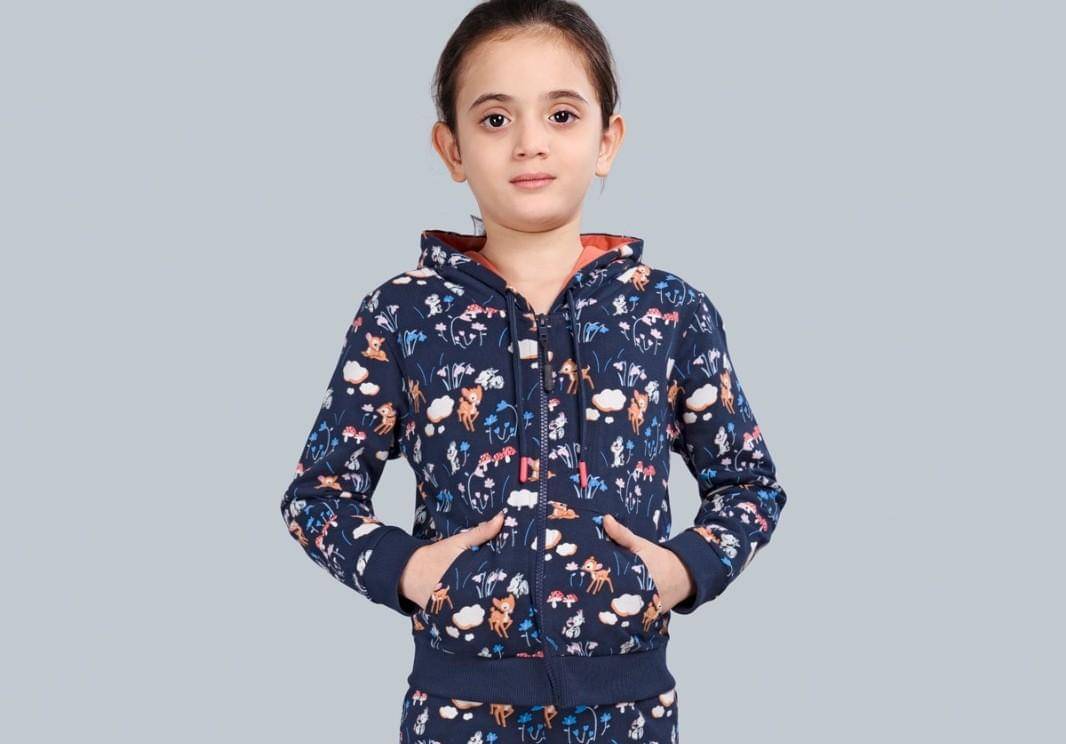     			PLUM TREE Pack of 1 Girls Cotton Sweatshirt ( Navy )