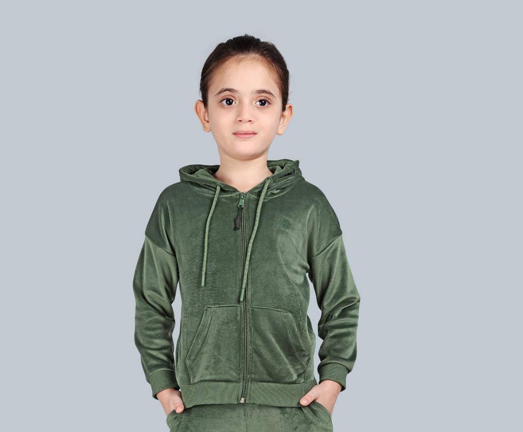     			PLUM TREE Pack of 1 Girls Polyester Sweatshirt ( Green )