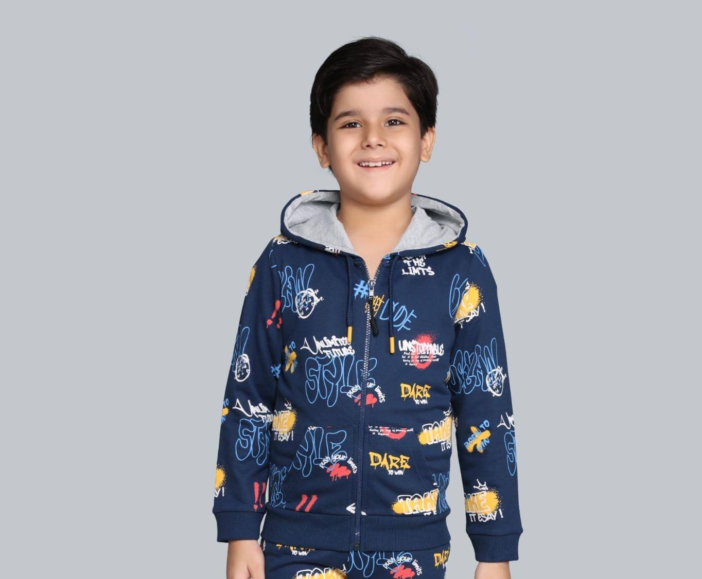     			PLUM TREE Pack of 1 Boys Cotton Sweatshirt ( Blue )
