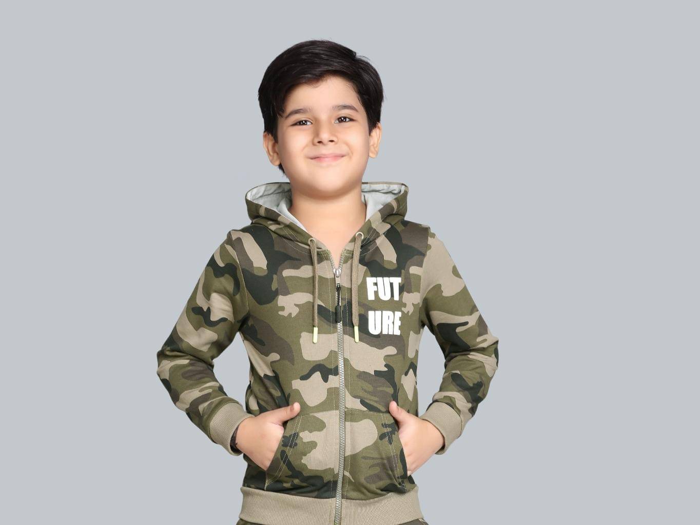     			PLUM TREE Pack of 1 Boys Cotton Sweatshirt ( Olive Green )