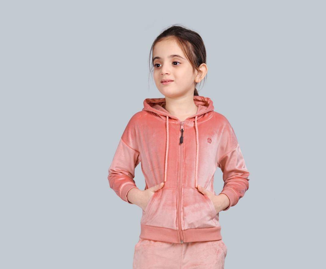     			PLUM TREE Pack of 1 Girls Polyester Sweatshirt ( Peach )