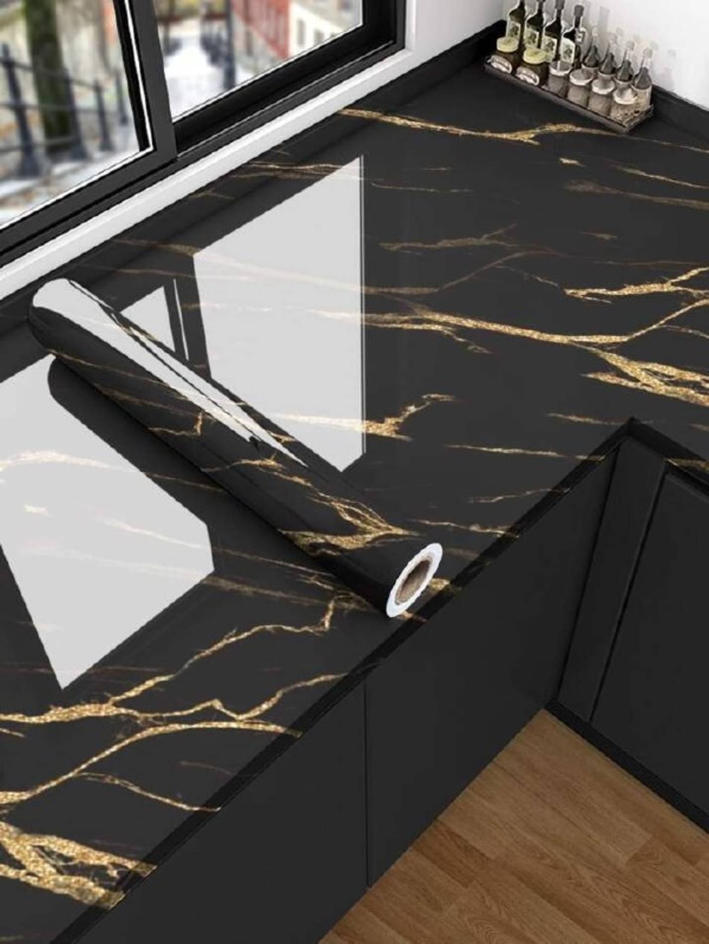 Sekhmet Black Marbal 3D Wallpaper ( 60 x 200 )CM Sekhmet Black Marbal 3D Wallpaper ( 60 x 200 )CM