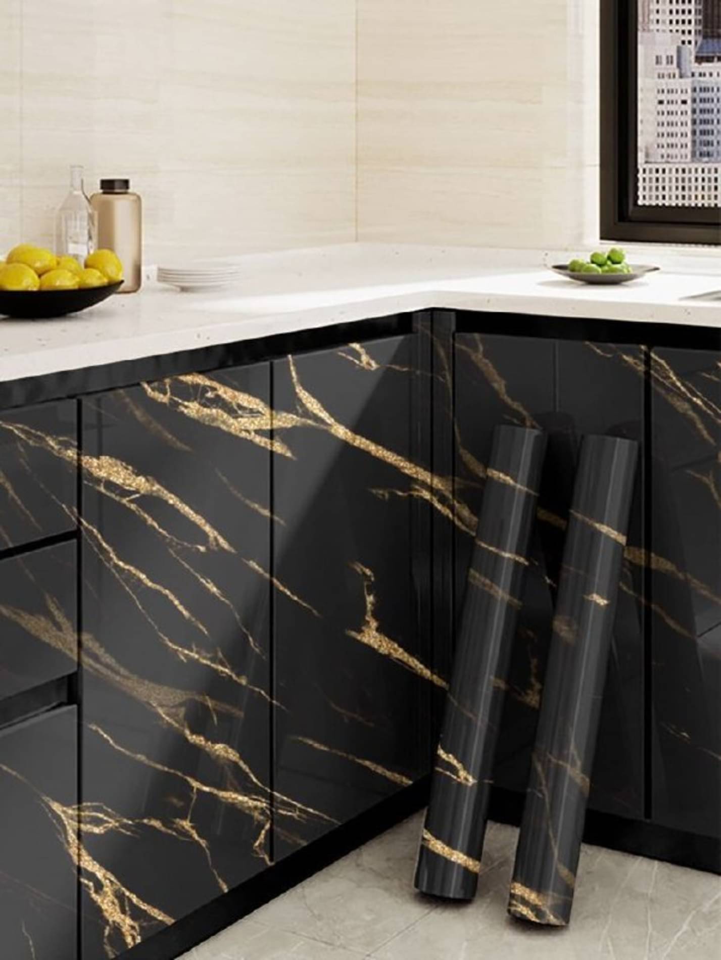 Sekhmet Black Marbal 3D Wallpaper ( 60 x 200 )CM Sekhmet Black Marbal 3D Wallpaper ( 60 x 200 )CM