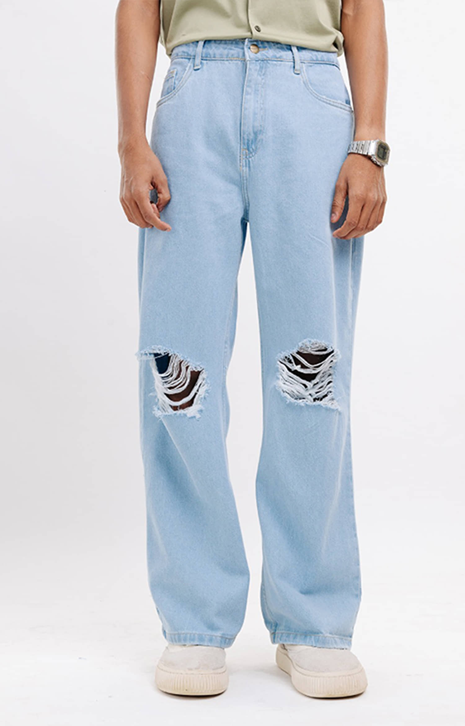 Star4well Straight Clean Look Men's Jeans - Light Blue ( Pack of 1 ) - Jeans | Buy online on ZillyBuy