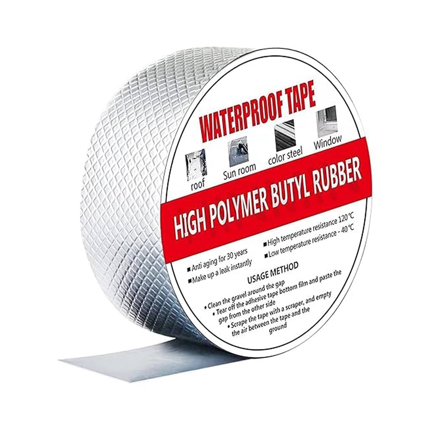     			Super Strong Waterproof Butyl Rubber Tape for Roof, Window, Pipe Leak Repair – High Adhesion & Heat Resistant Sealant Roll
