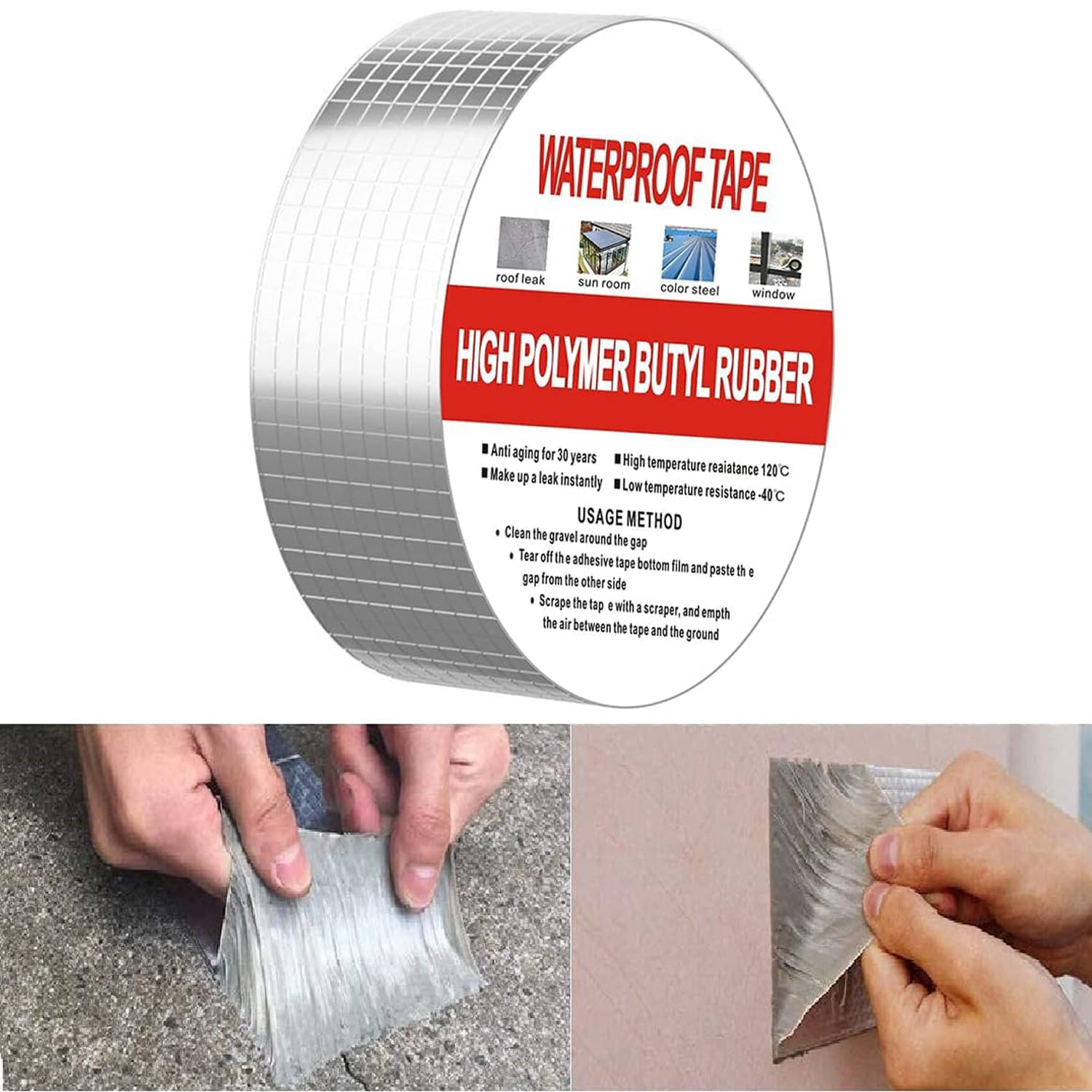     			Super Strong Waterproof Butyl Rubber Tape for Roof, Window, Pipe Leak Repair – High Adhesion & Heat Resistant Sealant Roll