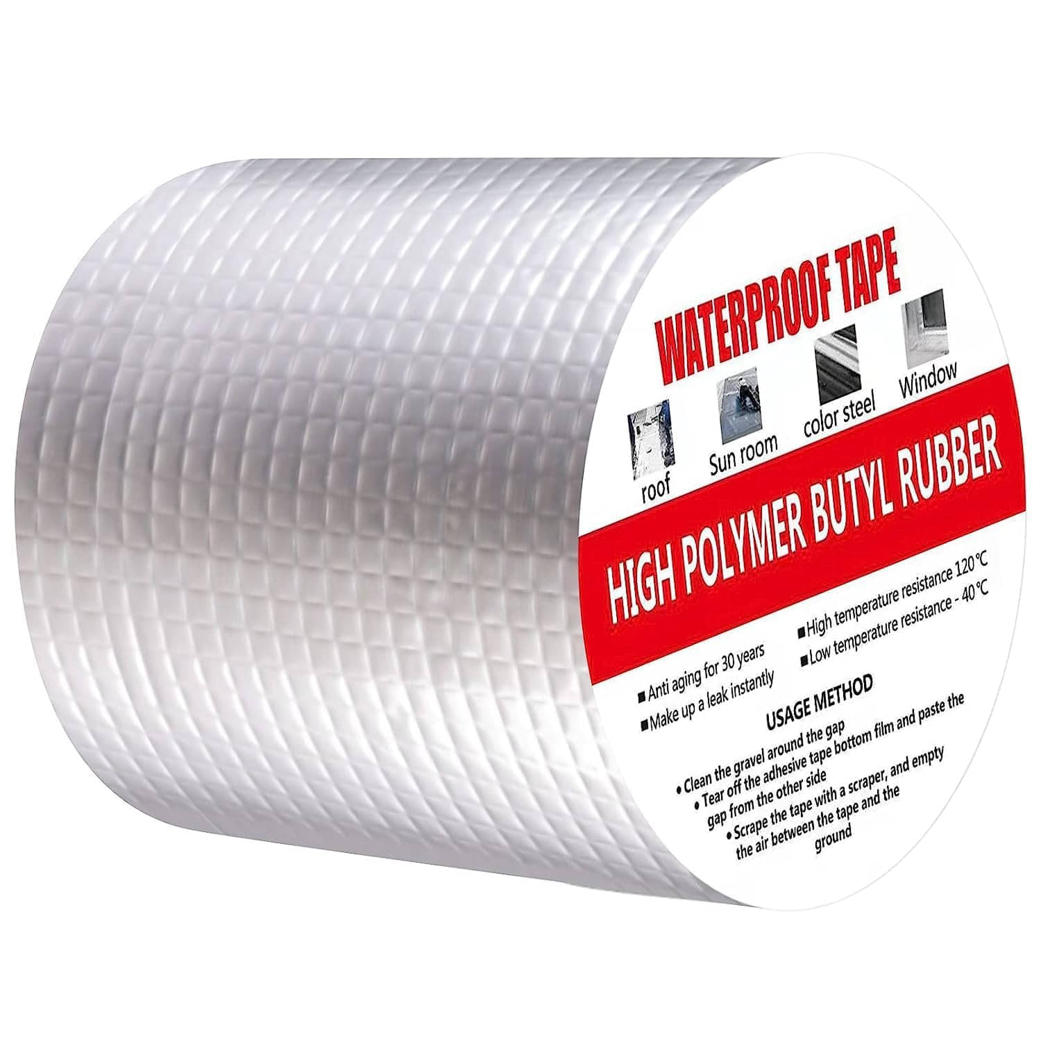     			Super Strong Waterproof Butyl Rubber Tape for Roof, Window, Pipe Leak Repair – High Adhesion & Heat Resistant Sealant Roll
