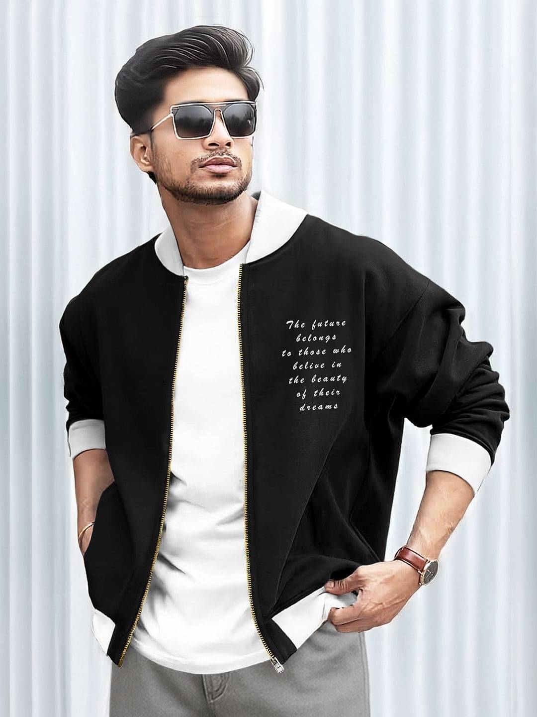     			Tripr Cotton Blend Men's Casual Jacket - White ( Pack of 1 )