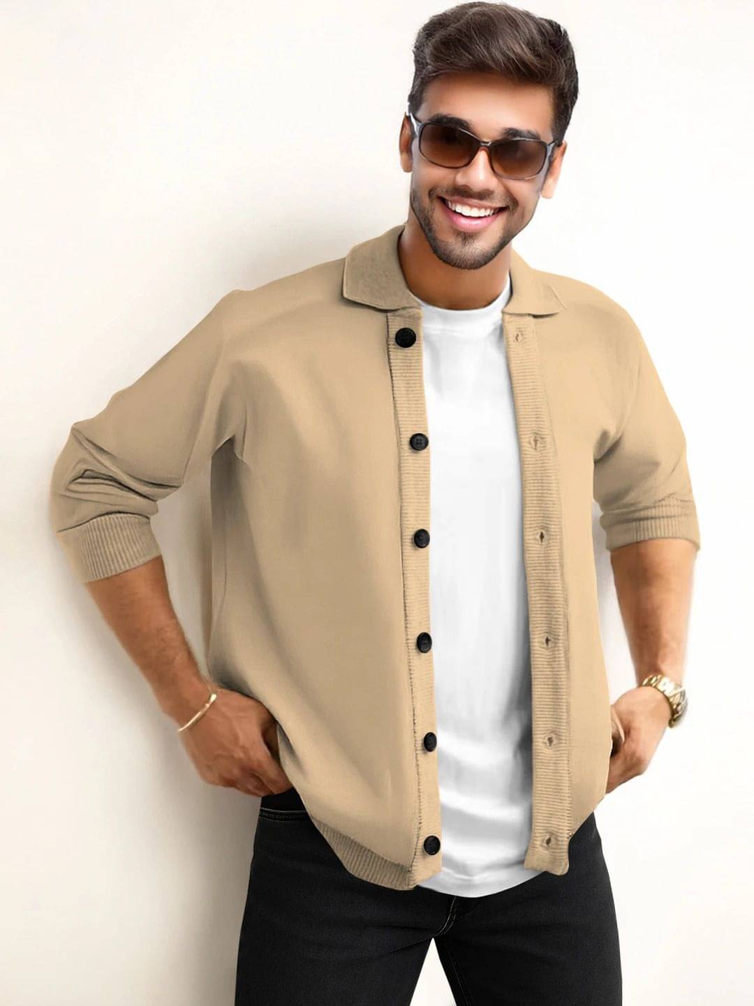 Tripr Cotton Blend Men's Casual Jacket - Beige ( Pack of 1 )     			Tripr Cotton Blend Men's Casual Jacket - Beige ( Pack of 1 )