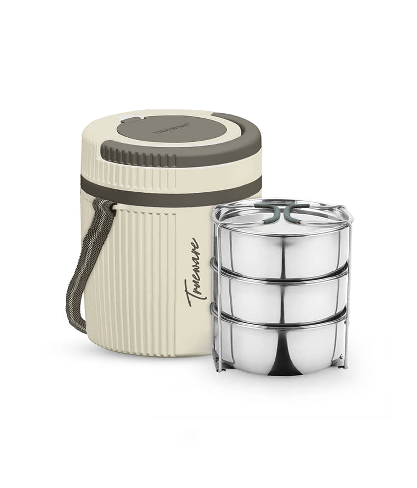 Trueware Electric 3 Inner Steel Plastic Electric Lunch Box 3 - Container ( Pack of 1 )