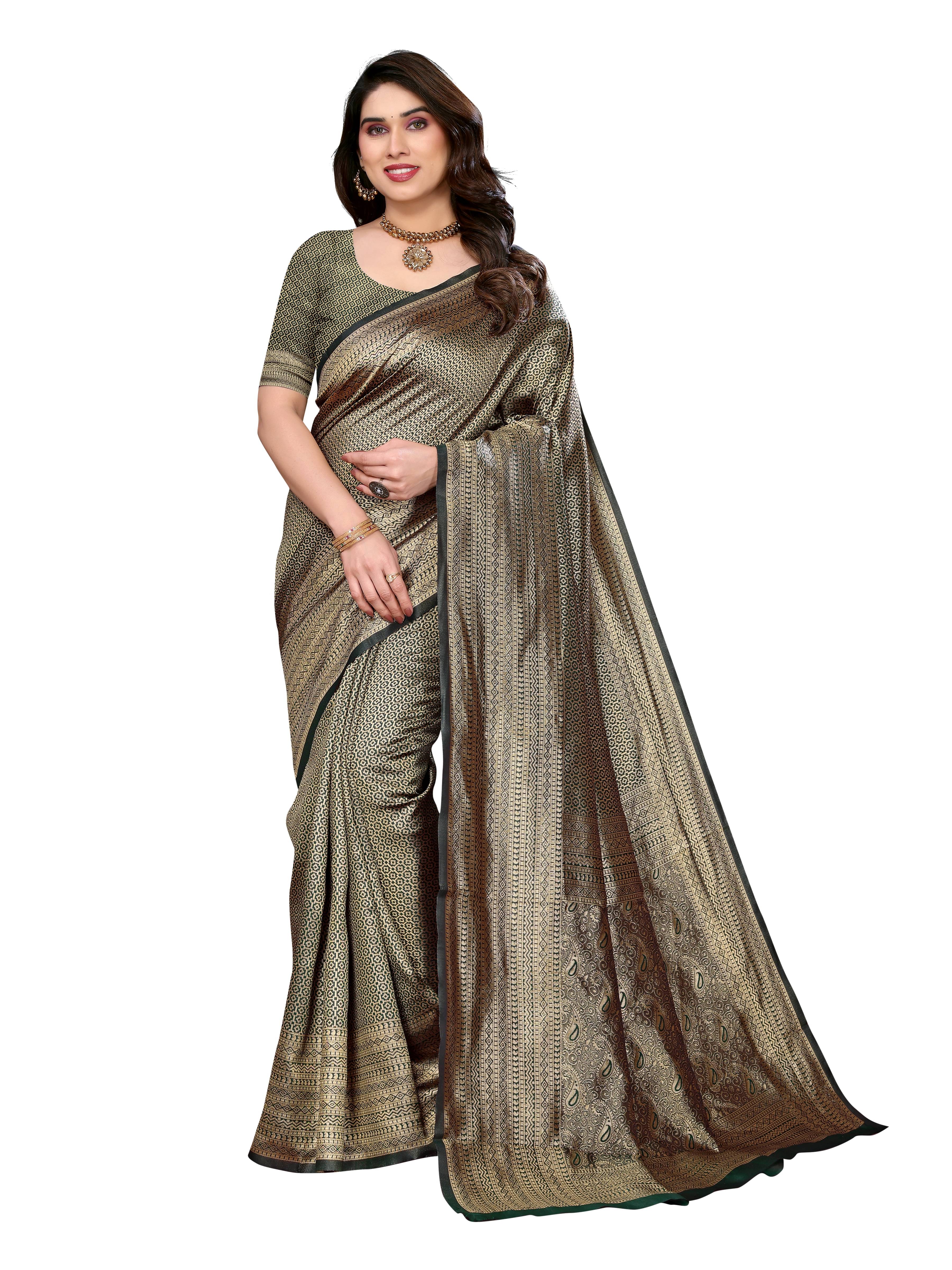 VEDANT VASTRAM Art Silk Woven Design Regular Saree With Unstitched Blouse Piece ( Green ) VEDANT VASTRAM Art Silk Woven Design Regular Saree With Unstitched Blouse Piece ( Green )