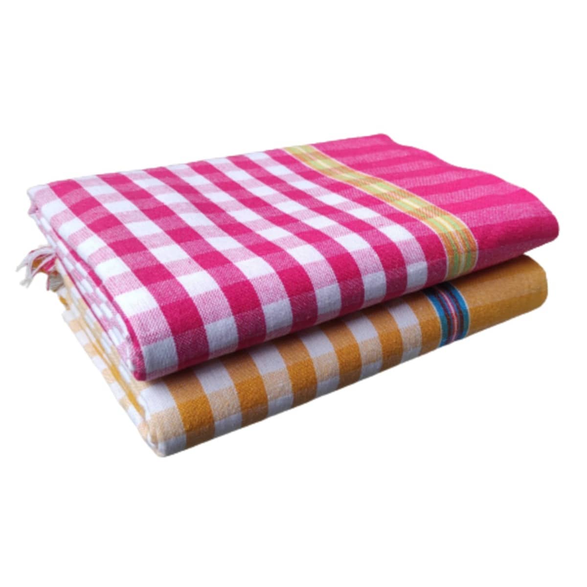 VUNNAVA Pack of 2 Cotton 500 -GSM Bath Towel ( Multicolor ) - Towels | Buy online on ZillyBuy