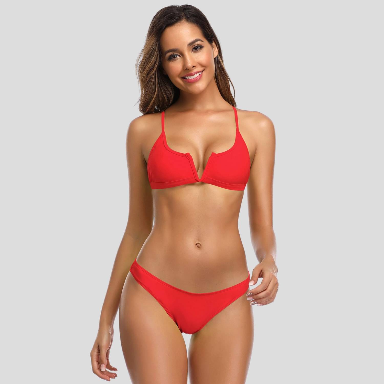     			Zerjama Nylon Red Bikini -