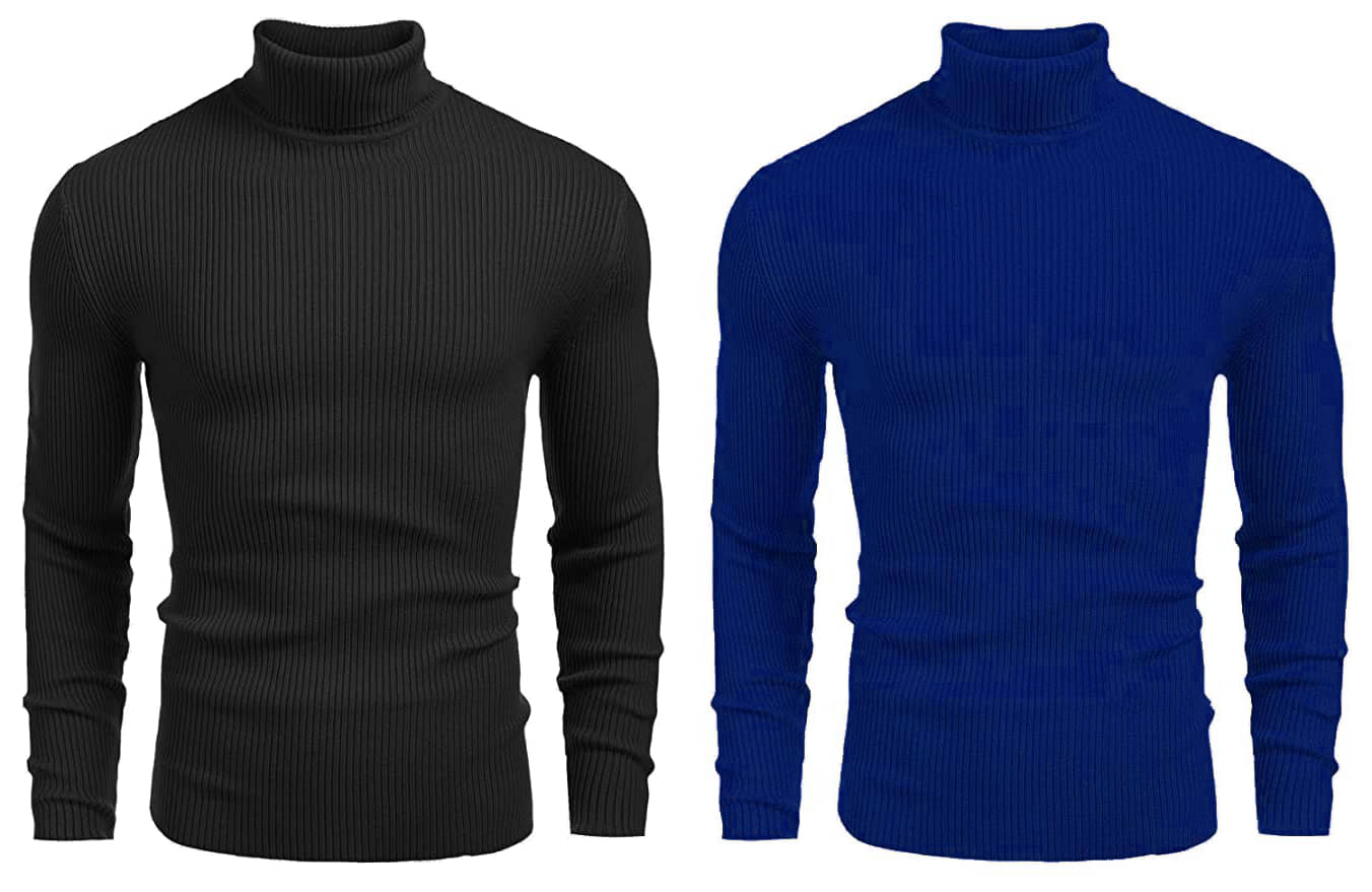 freaks Woollen High Neck Men's Sweatshirt - Multicolor ( Pack of 2 )