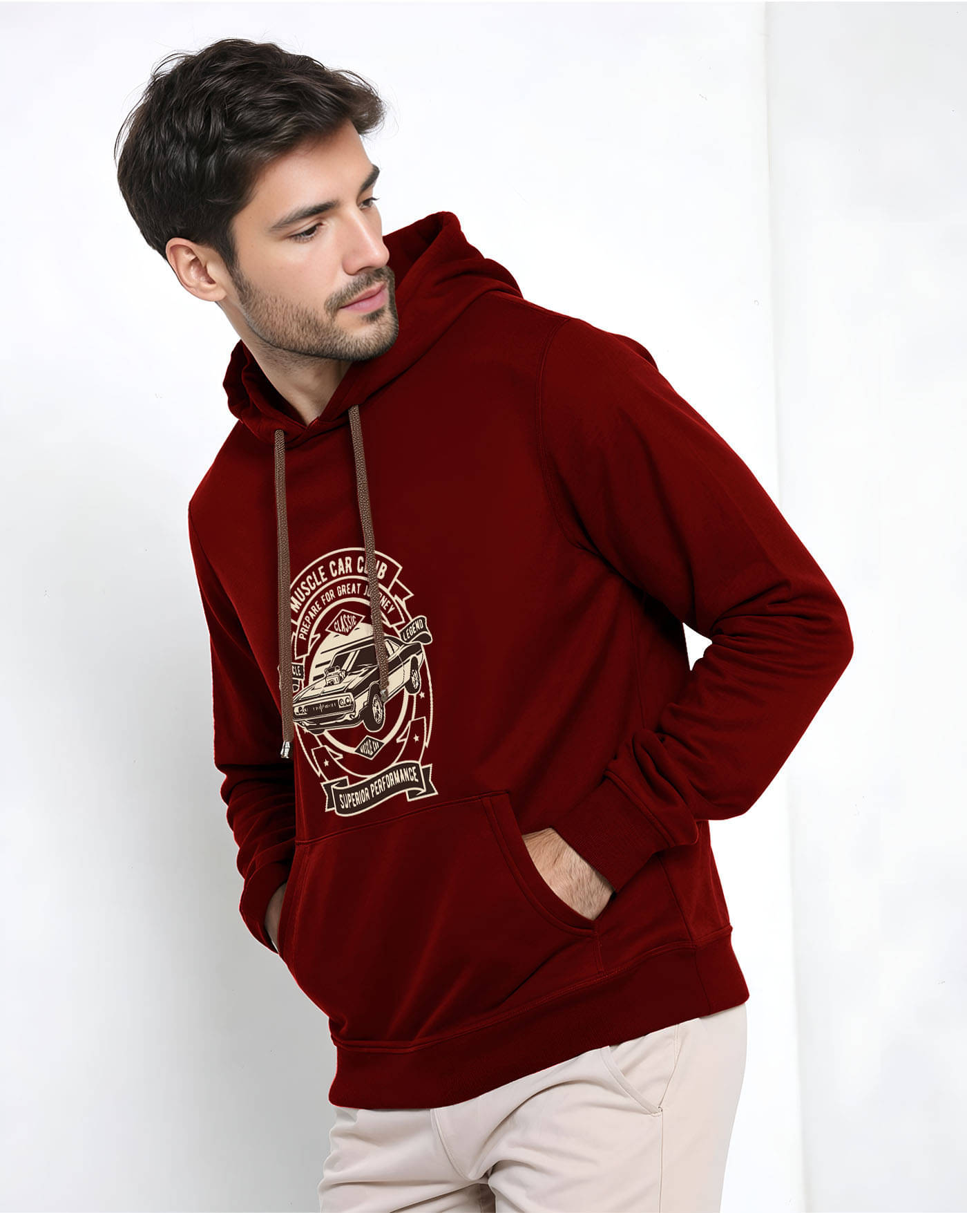 AOOSH Fleece Hooded Men's Sweatshirt - Maroon ( Pack of 1 )     			AOOSH Fleece Hooded Men's Sweatshirt - Maroon ( Pack of 1 )