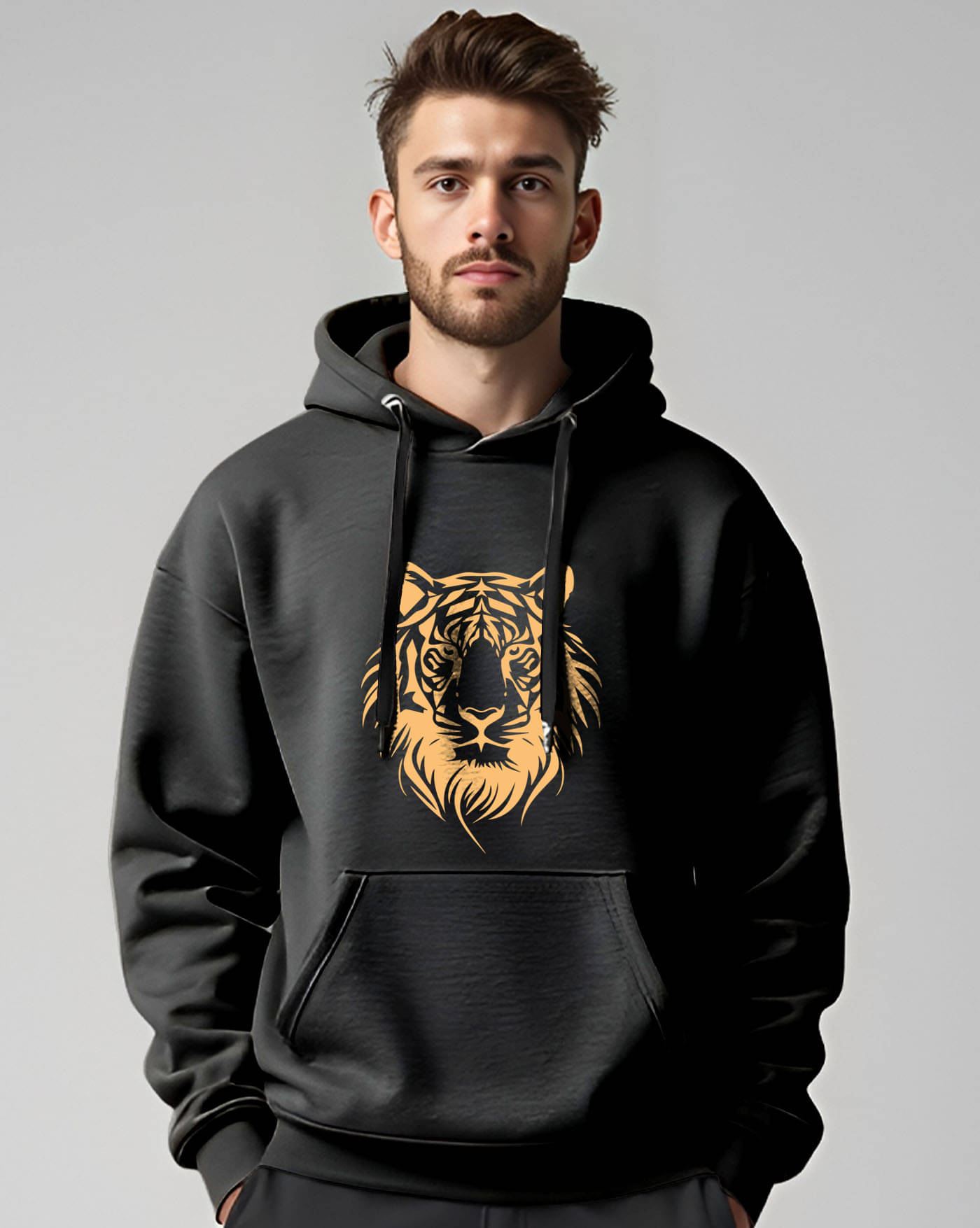 AOOSH Fleece Hooded Men's Sweatshirt - Black ( Pack of 1 ) AOOSH Fleece Hooded Men's Sweatshirt - Black ( Pack of 1 )