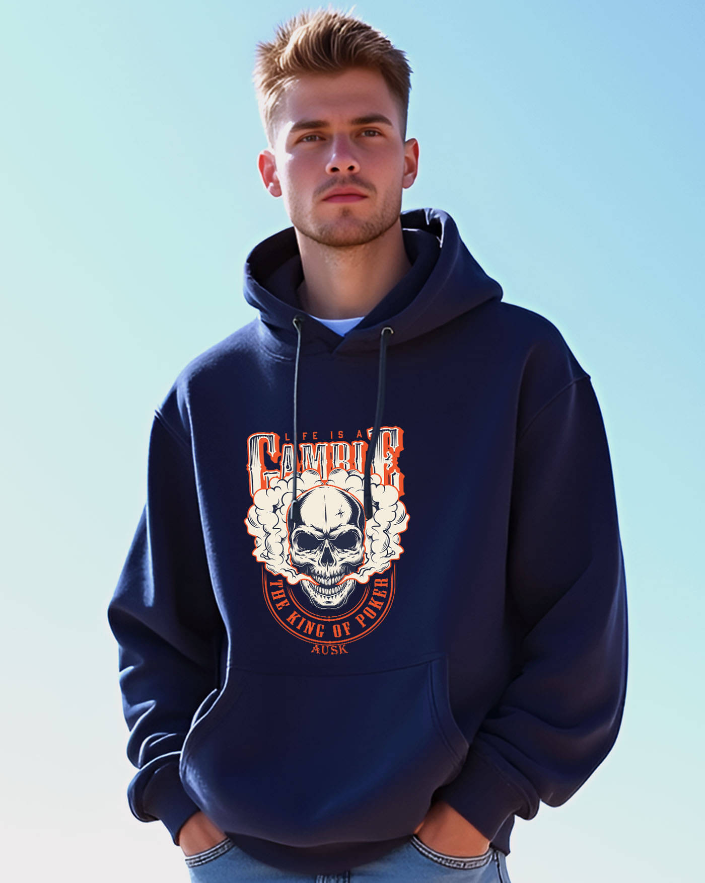 AOOSH Fleece Hooded Men's Sweatshirt - Blue ( Pack of 1 )     			AOOSH Fleece Hooded Men's Sweatshirt - Blue ( Pack of 1 )
