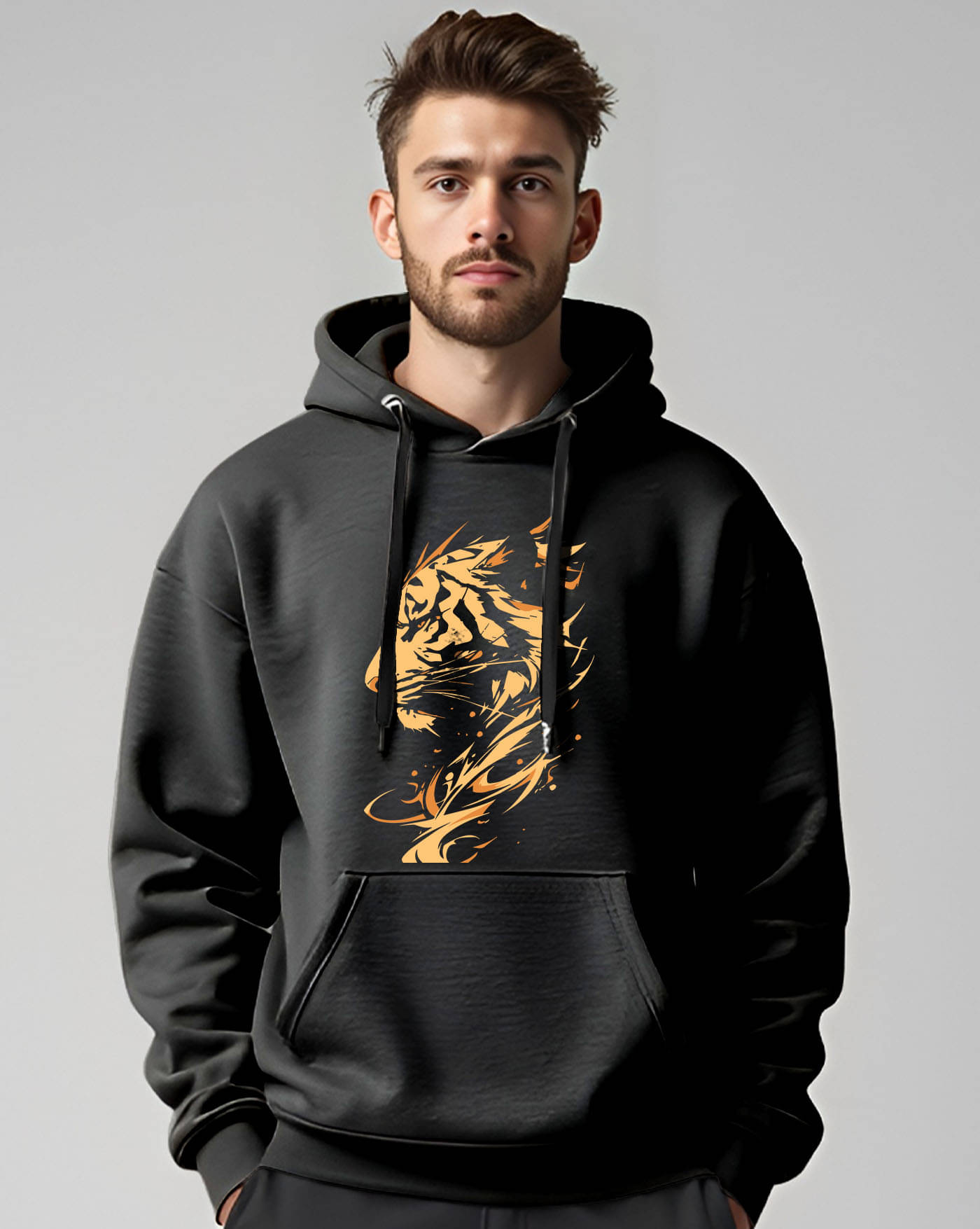 AOOSH Fleece Hooded Men's Sweatshirt - Black ( Pack of 1 ) AOOSH Fleece Hooded Men's Sweatshirt - Black ( Pack of 1 )