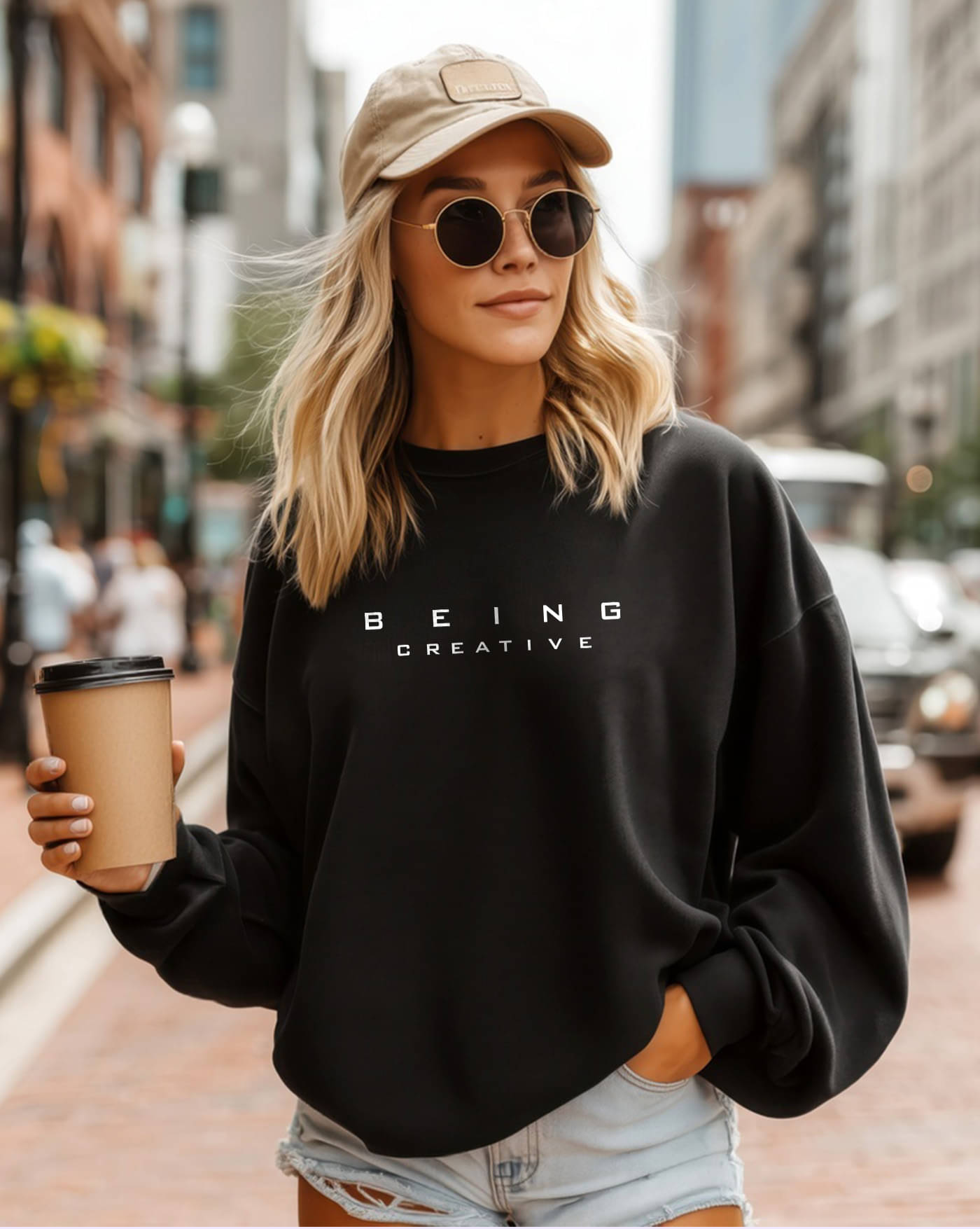 AOOSH Women Fleece Round Neck Sweatshirt ( Black ) AOOSH Women Fleece Round Neck Sweatshirt ( Black )