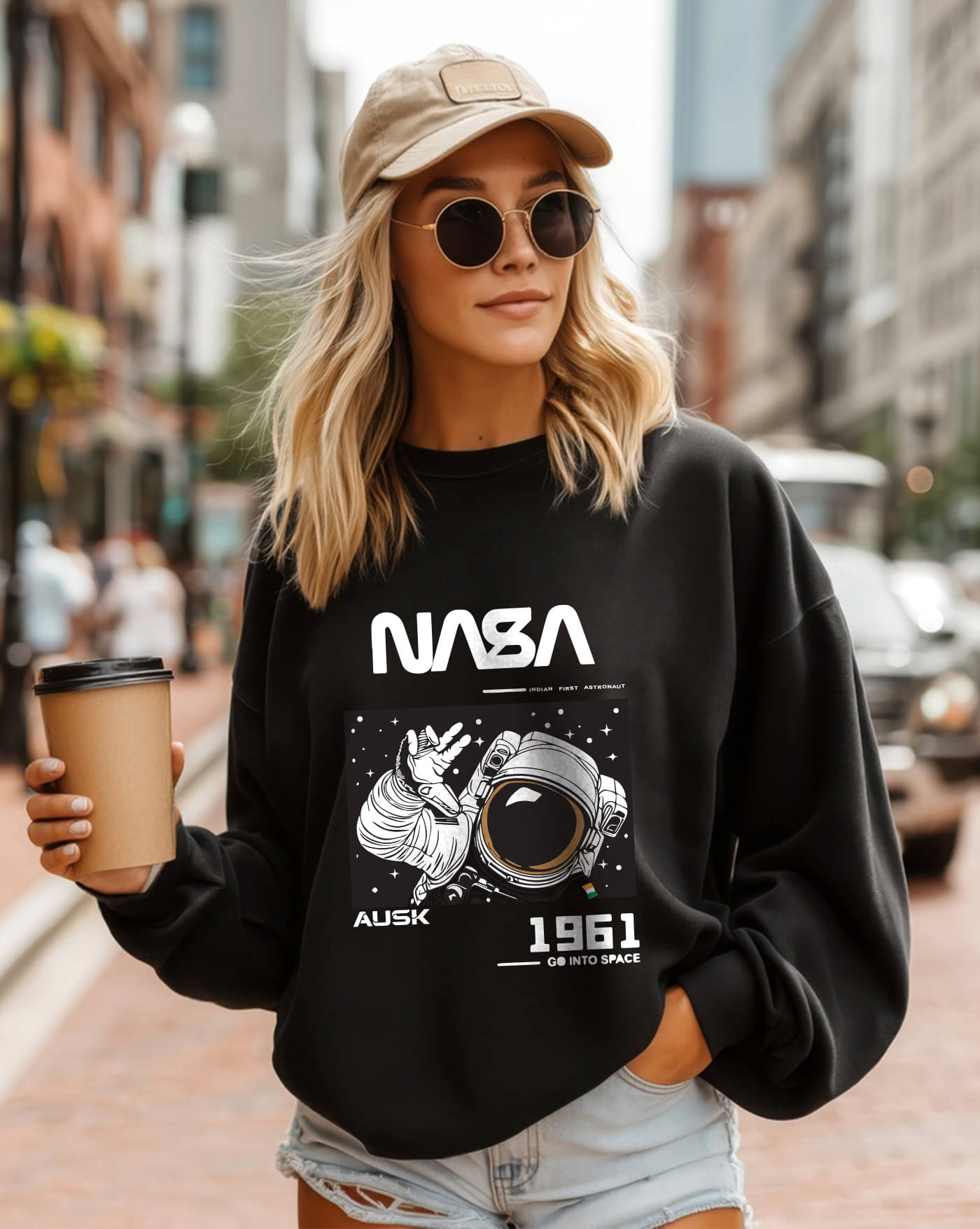 AOOSH Women Fleece Round Neck Sweatshirt ( Black ) AOOSH Women Fleece Round Neck Sweatshirt ( Black )