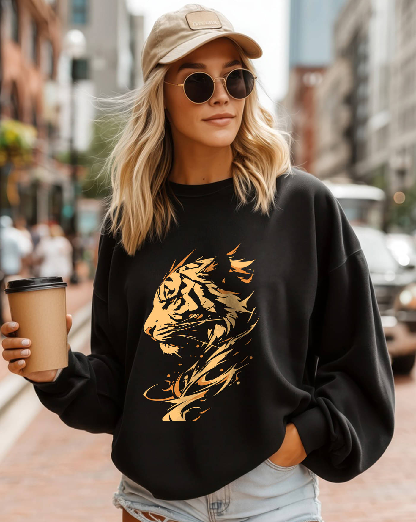 AOOSH Women Fleece Round Neck Sweatshirt ( Black ) AOOSH Women Fleece Round Neck Sweatshirt ( Black )