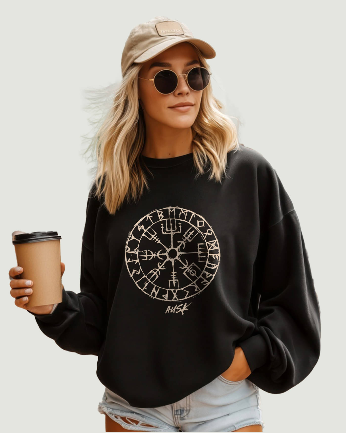 AOOSH Women Fleece Round Neck Sweatshirt ( Black ) AOOSH Women Fleece Round Neck Sweatshirt ( Black )