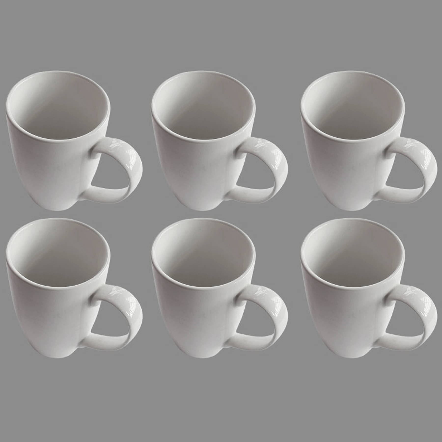     			ARIANE Solid Porcelain Coffee Mug 300 mL ( Pack of 6 )