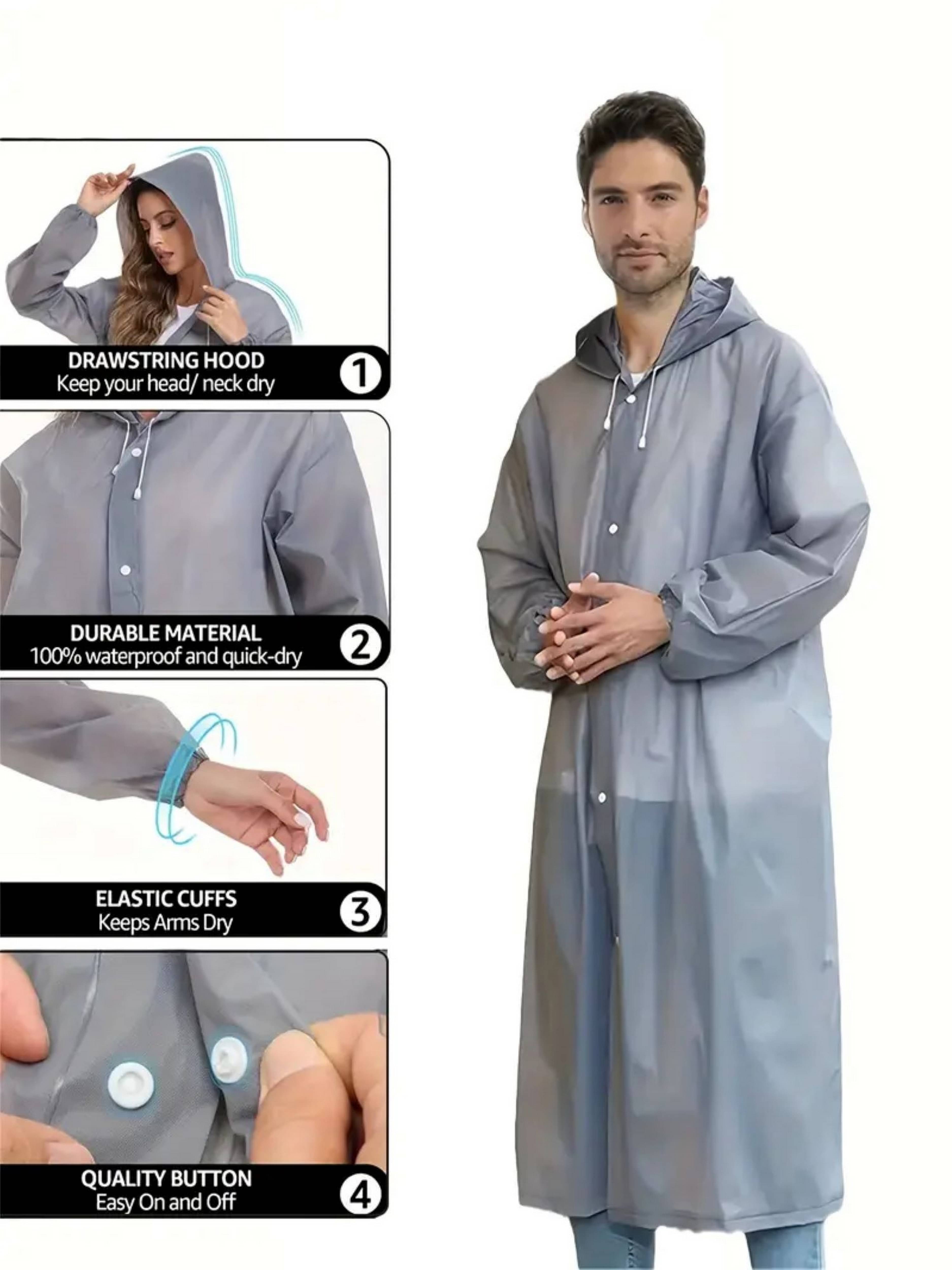 Adorazone Grey Nylon Men's Long Raincoat ( Pack of 2 ) Adorazone Grey Nylon Men's Long Raincoat ( Pack of 2 )