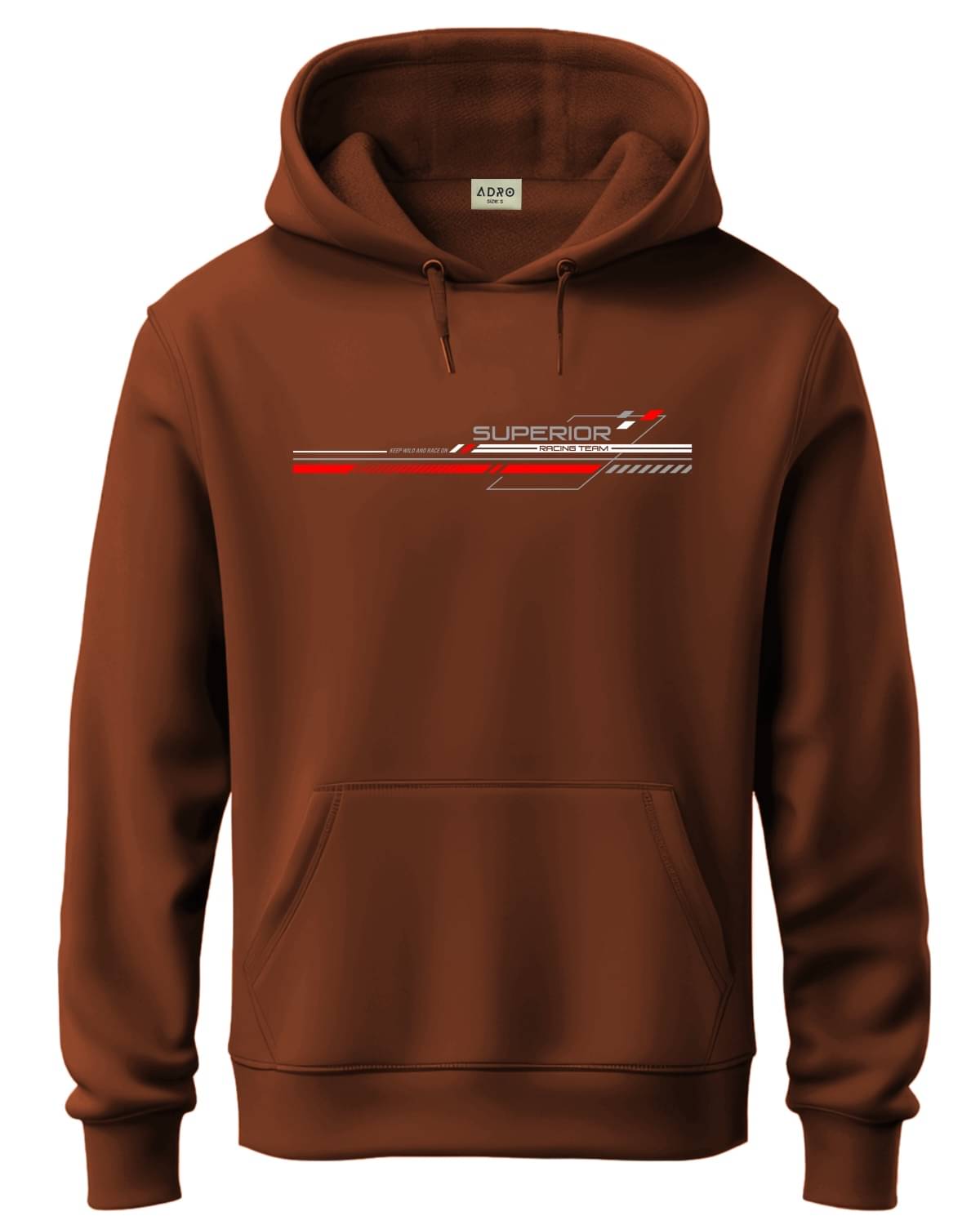     			Adro Fleece Hooded Men's Sweatshirt - Brown ( Pack of 1 )