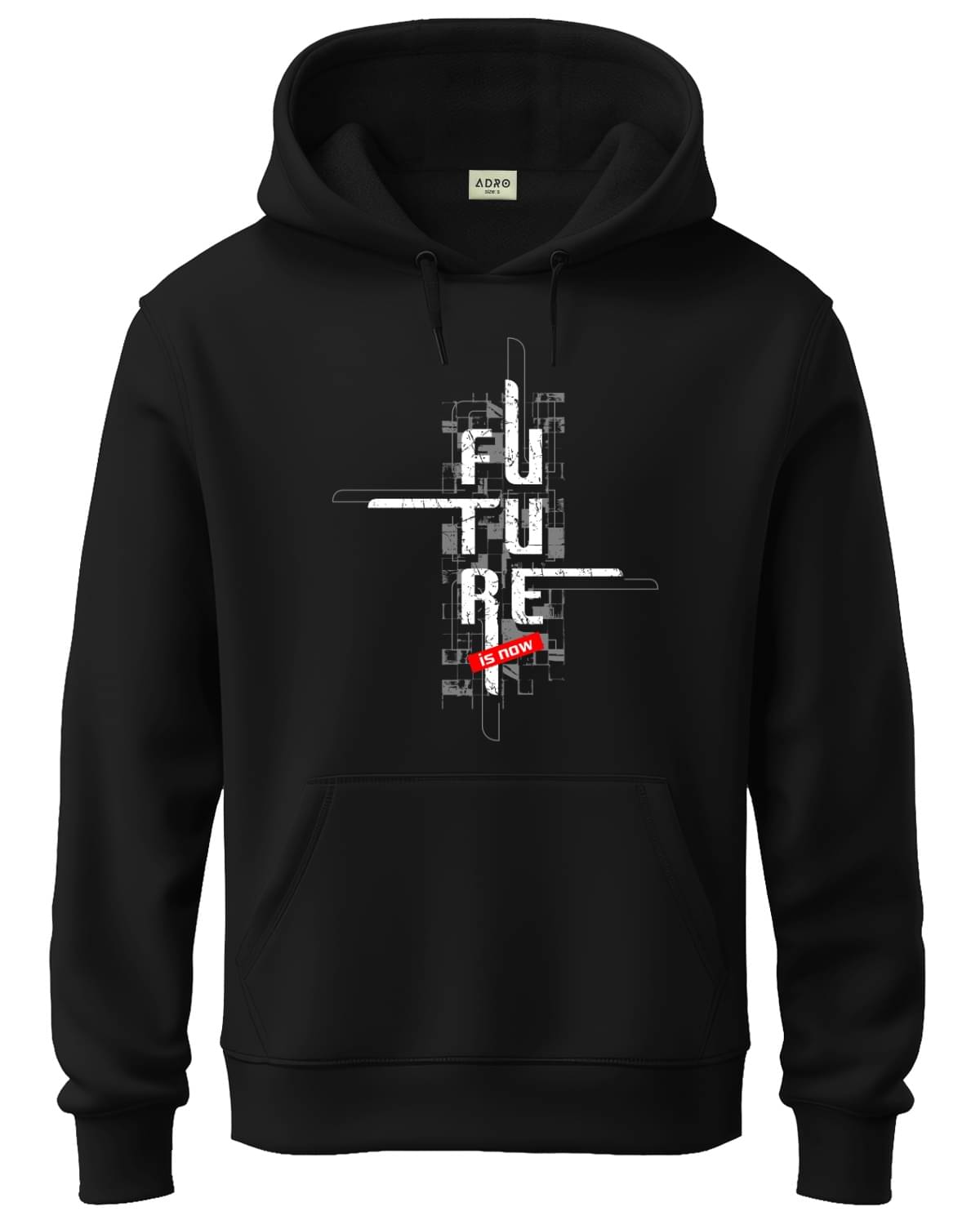 Adro Fleece Hooded Men's Sweatshirt - Black ( Pack of 1 )     			Adro Fleece Hooded Men's Sweatshirt - Black ( Pack of 1 )