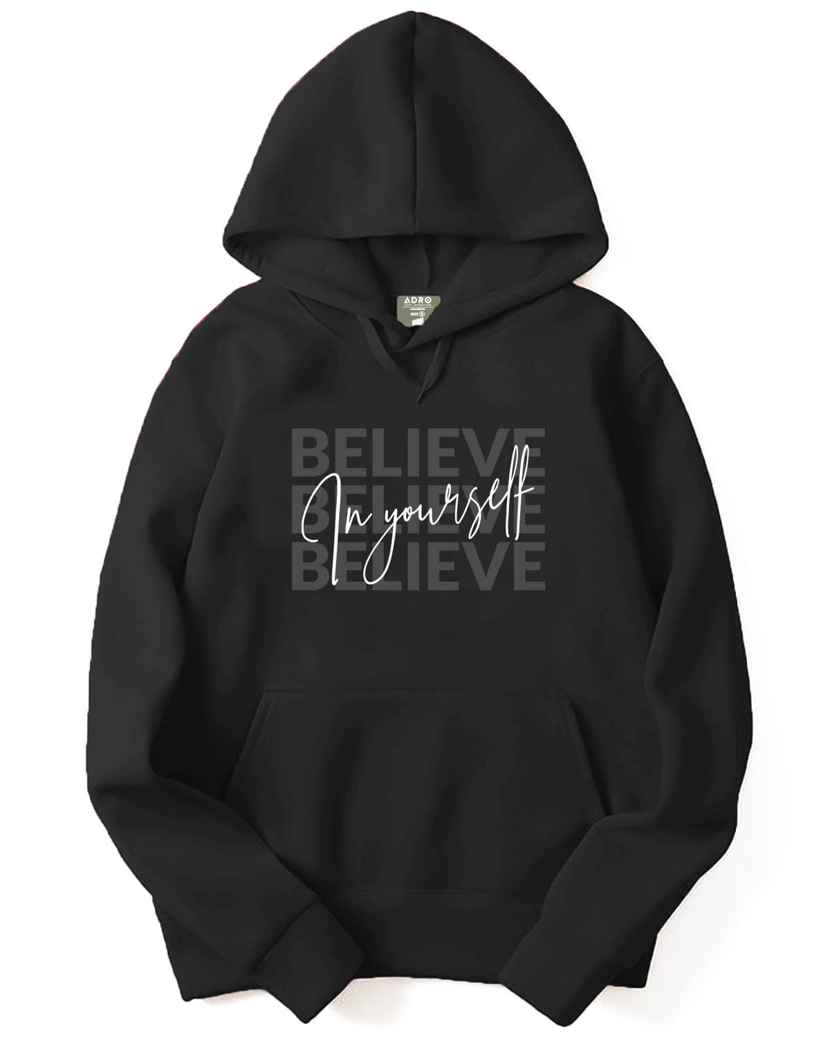     			Adro Fleece Hooded Men's Sweatshirt - Black ( Pack of 1 )