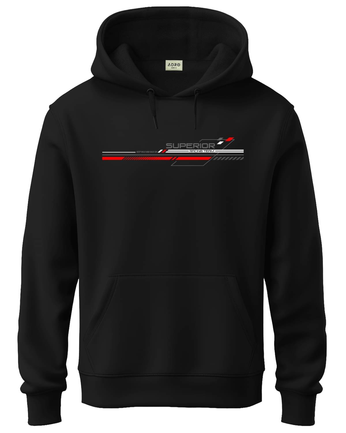     			Adro Fleece Hooded Men's Sweatshirt - Black ( Pack of 1 )
