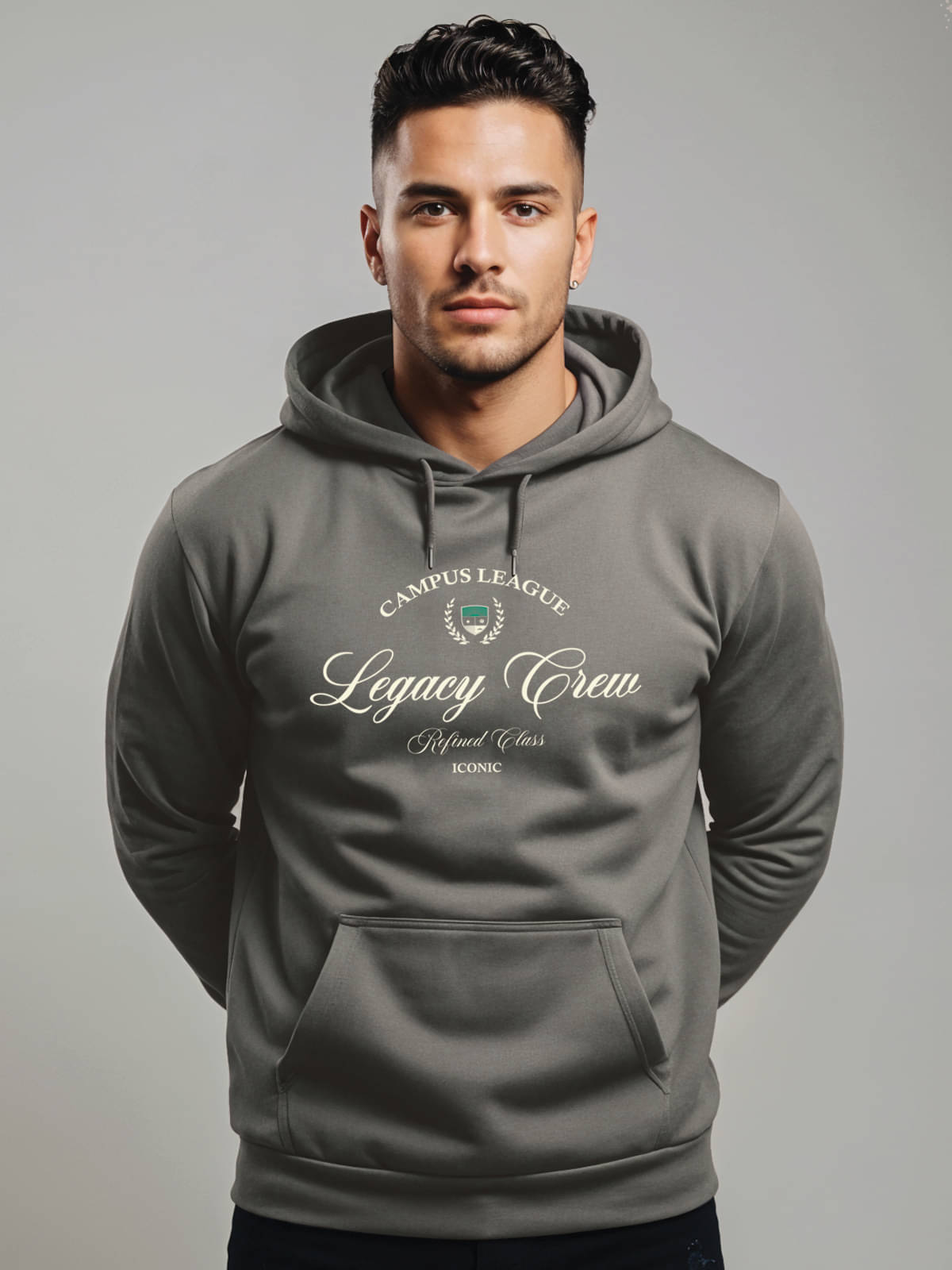     			Adro Fleece Hooded Men's Sweatshirt - Dark Grey ( Pack of 1 )