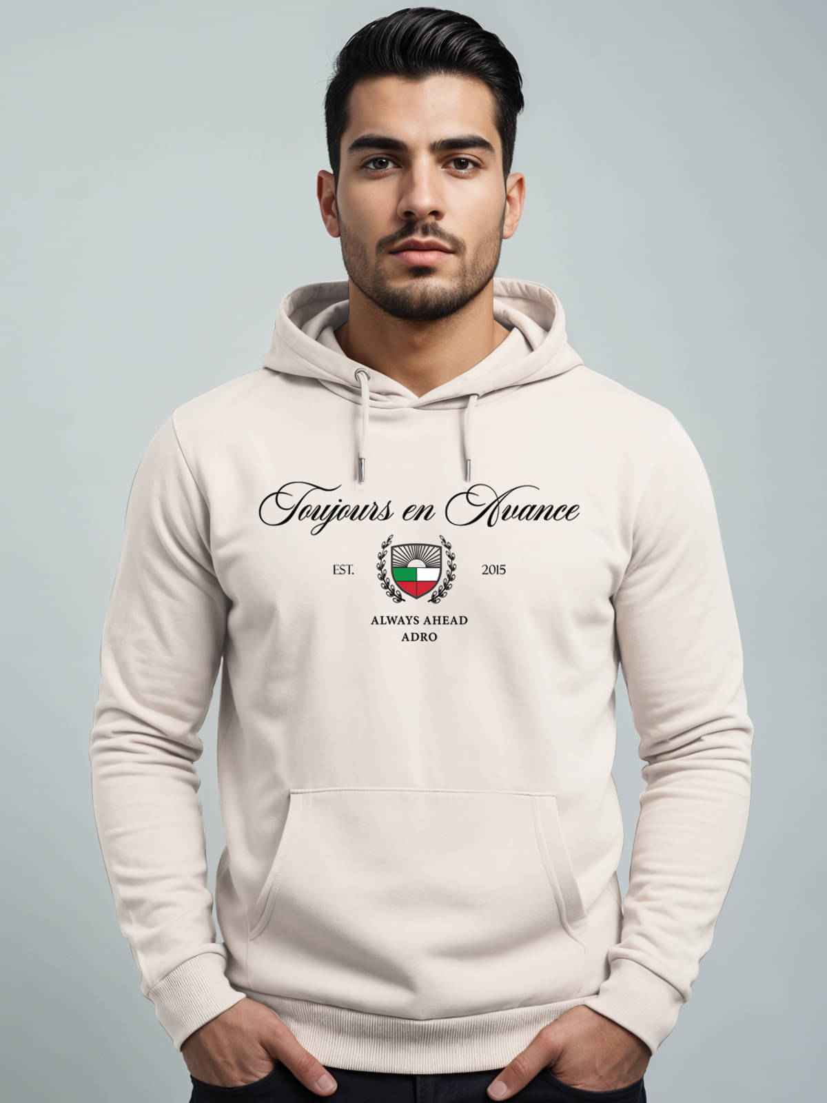     			Adro Fleece Hooded Men's Sweatshirt - Off White ( Pack of 1 )