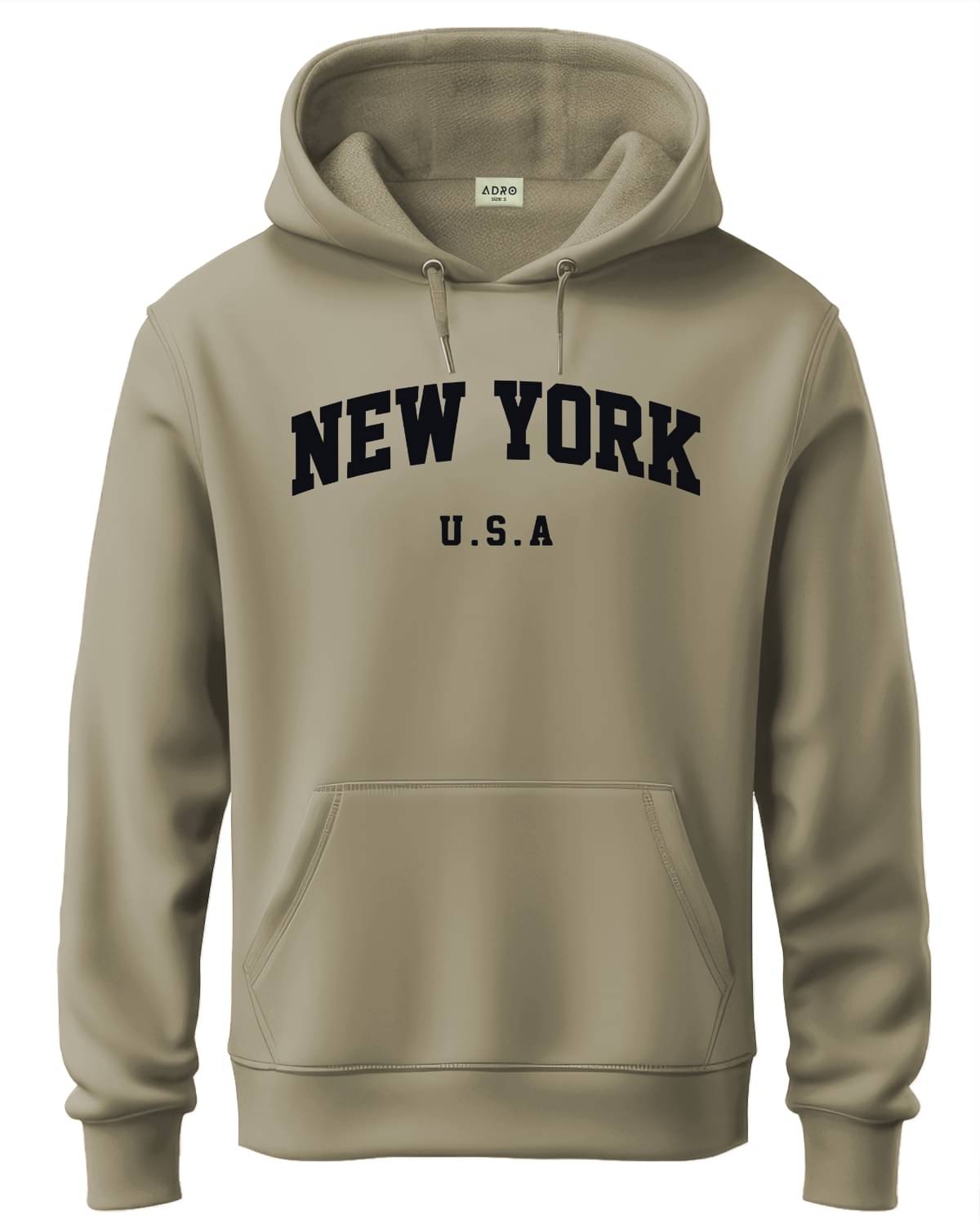    			Adro Fleece Hooded Men's Sweatshirt - Beige ( Pack of 1 )