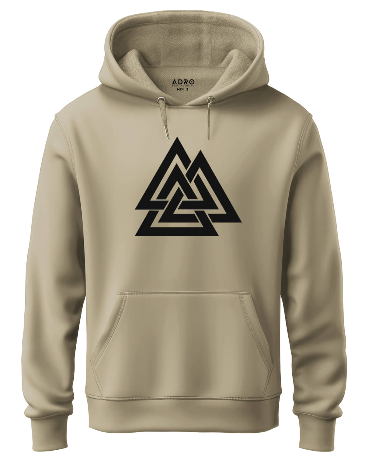     			Adro Fleece Hooded Men's Sweatshirt - Beige ( Pack of 1 )