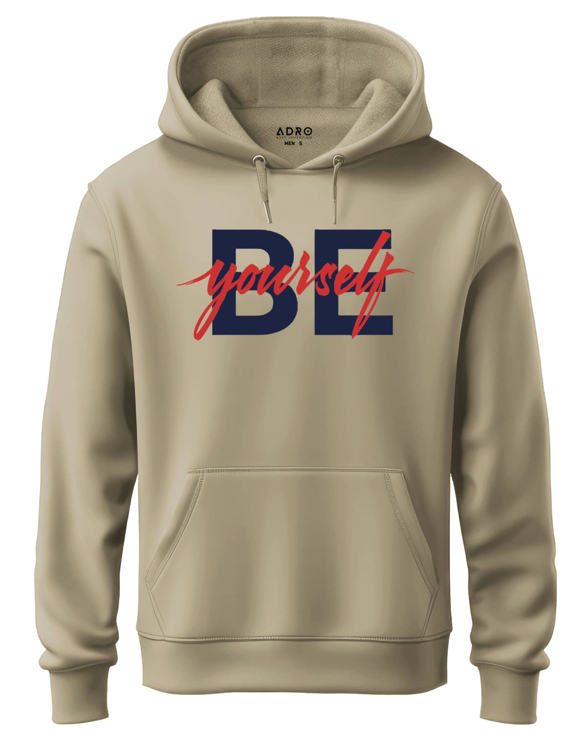     			Adro Fleece Hooded Men's Sweatshirt - Beige ( Pack of 1 )