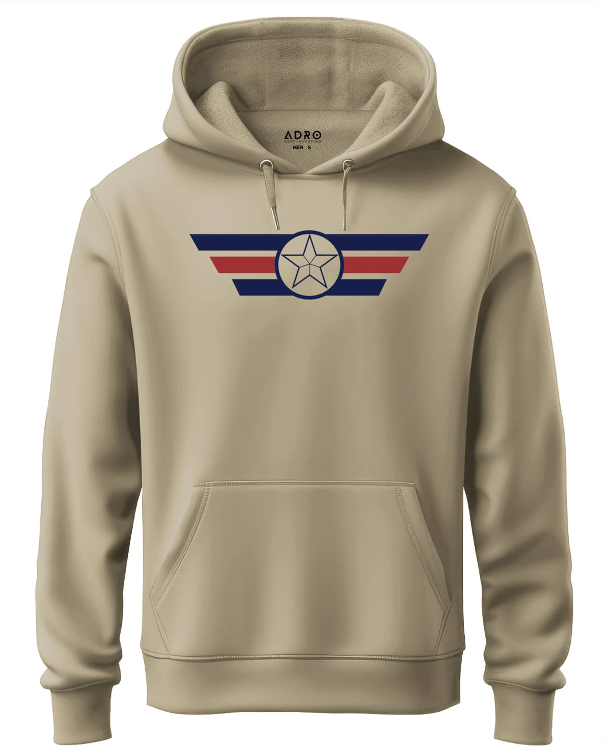     			Adro Fleece Hooded Men's Sweatshirt - Beige ( Pack of 1 )