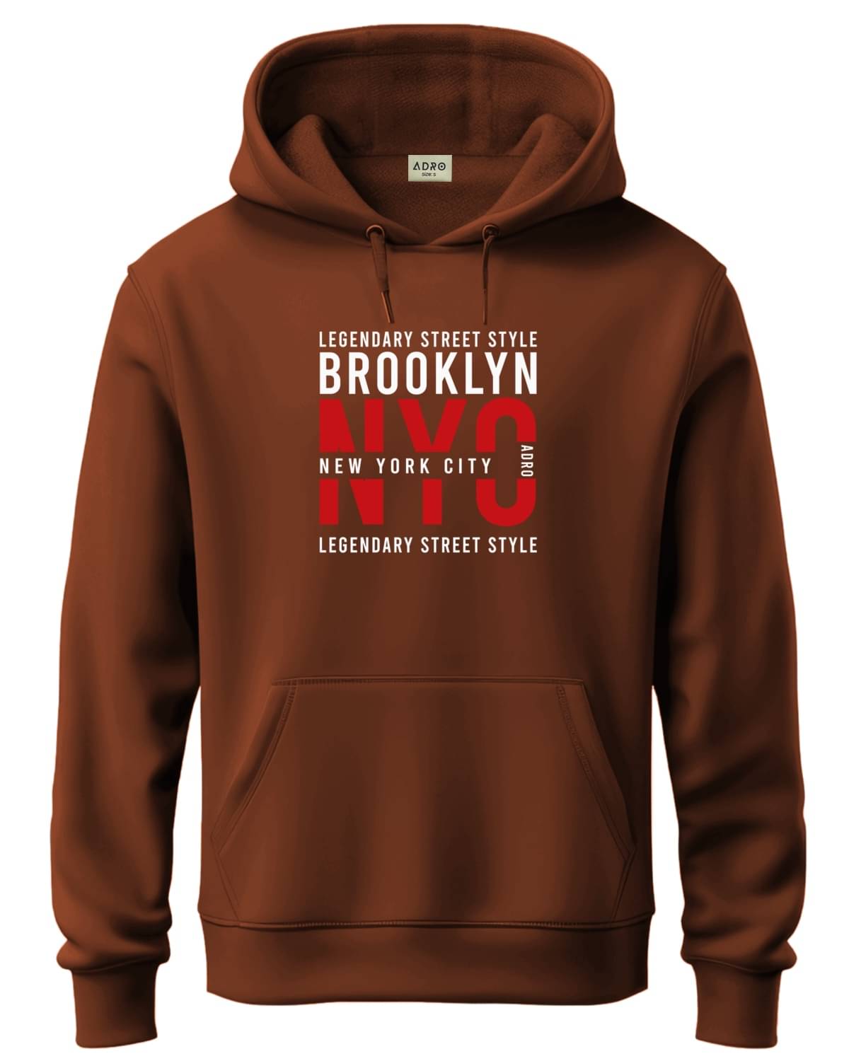 Adro Fleece Hooded Men's Sweatshirt - Brown ( Pack of 1 )     			Adro Fleece Hooded Men's Sweatshirt - Brown ( Pack of 1 )