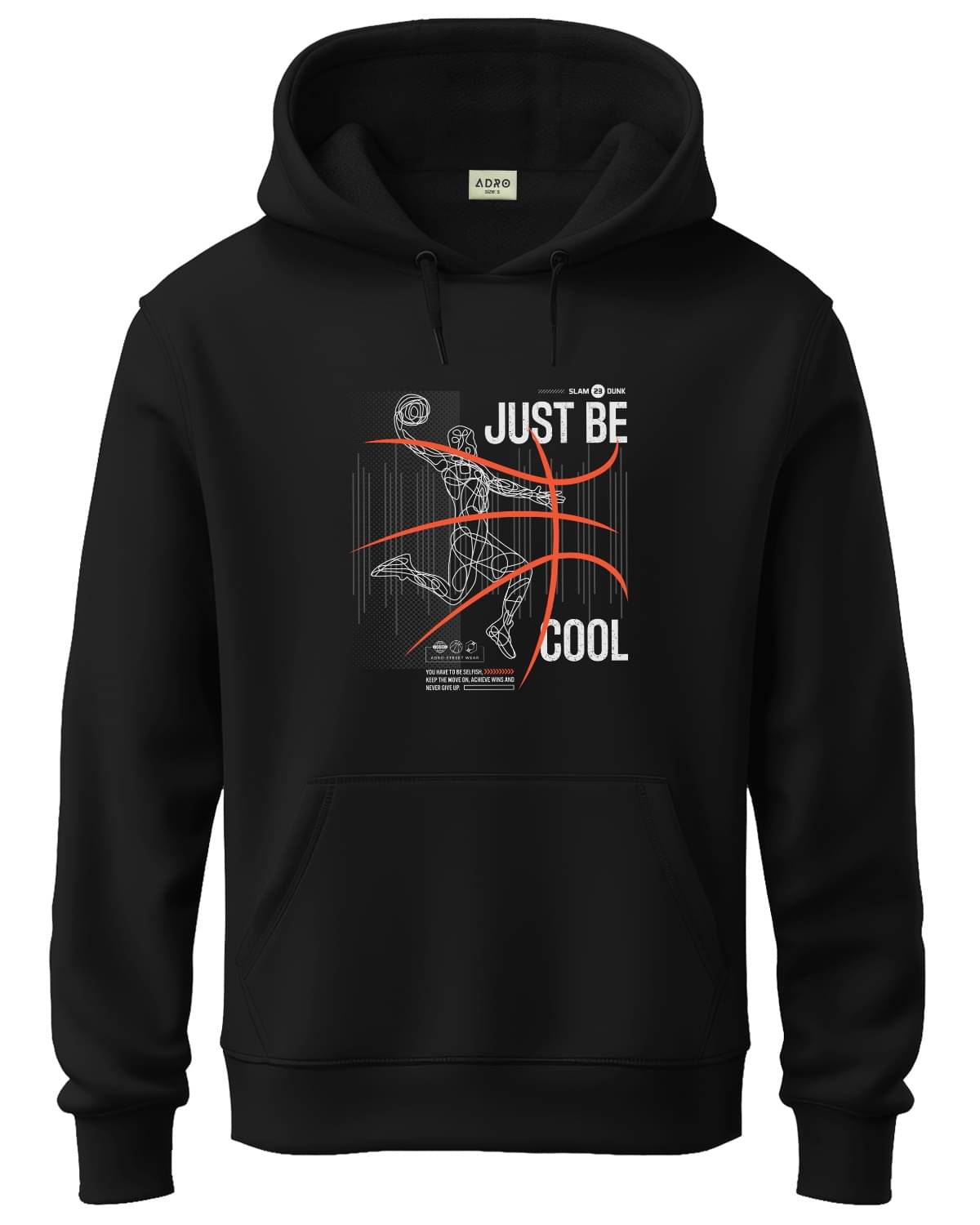 Adro Fleece Hooded Men's Sweatshirt - Black ( Pack of 1 )     			Adro Fleece Hooded Men's Sweatshirt - Black ( Pack of 1 )